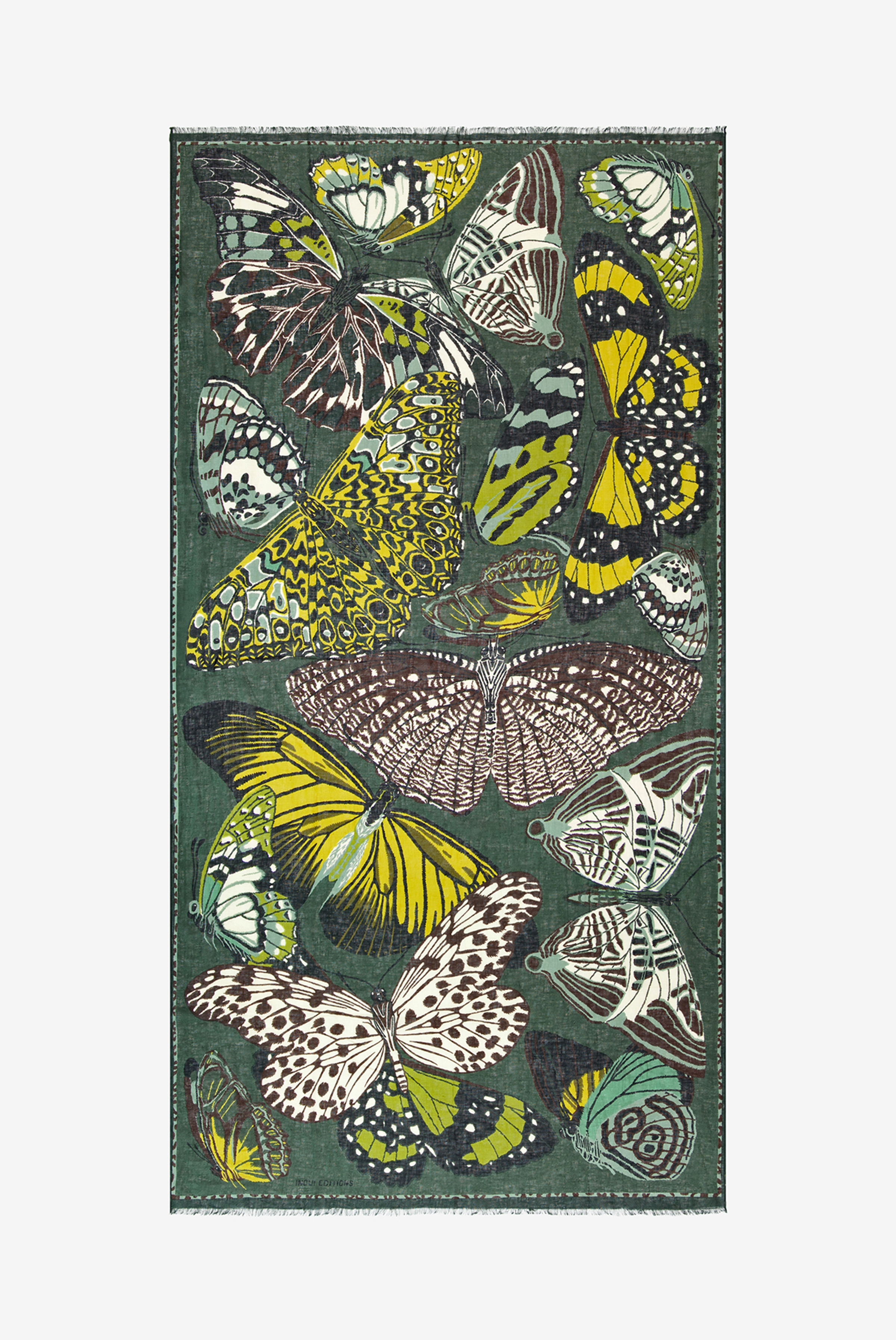 Scarf 100 - Papillons - Khaki