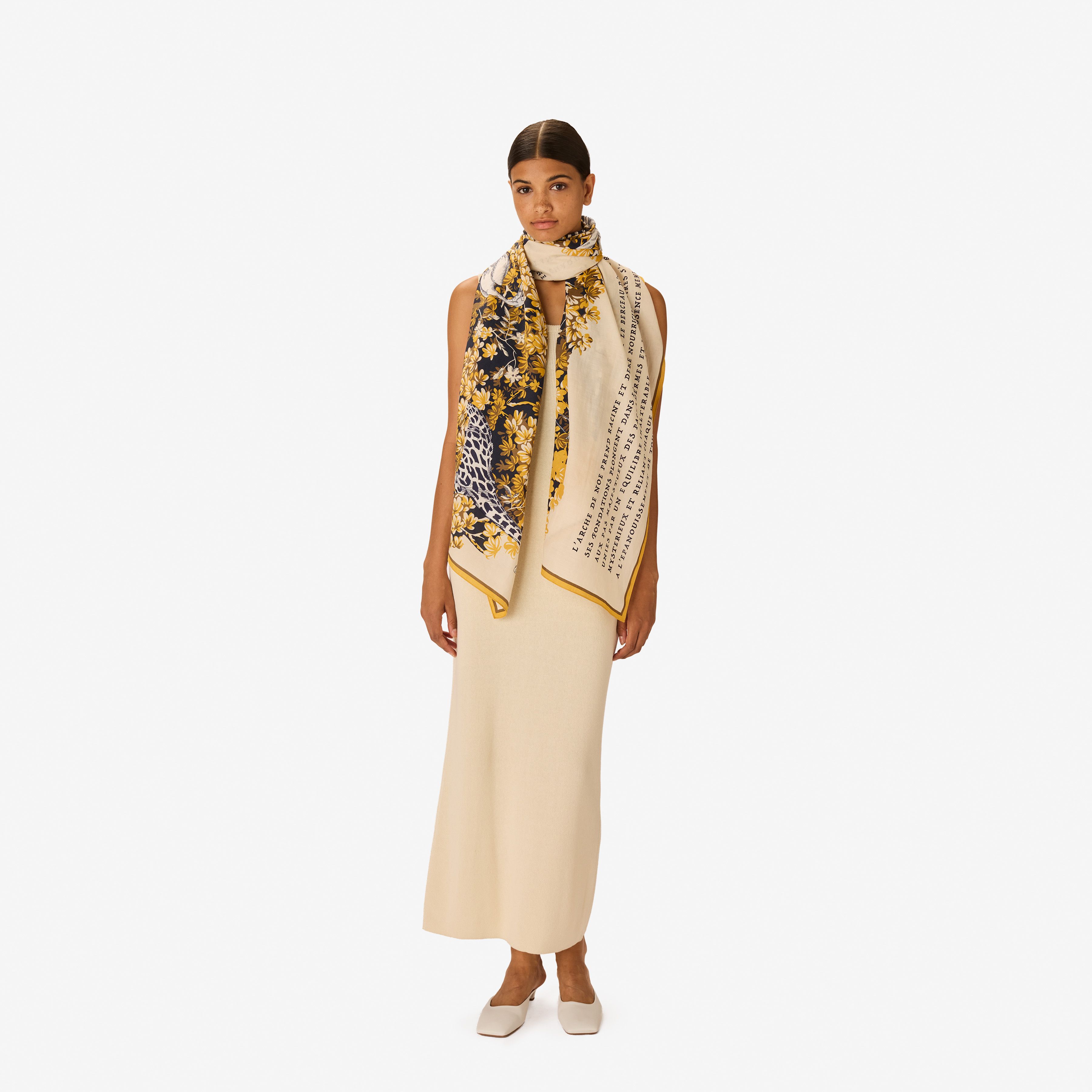 Scarf 100 - Bestiaire - white