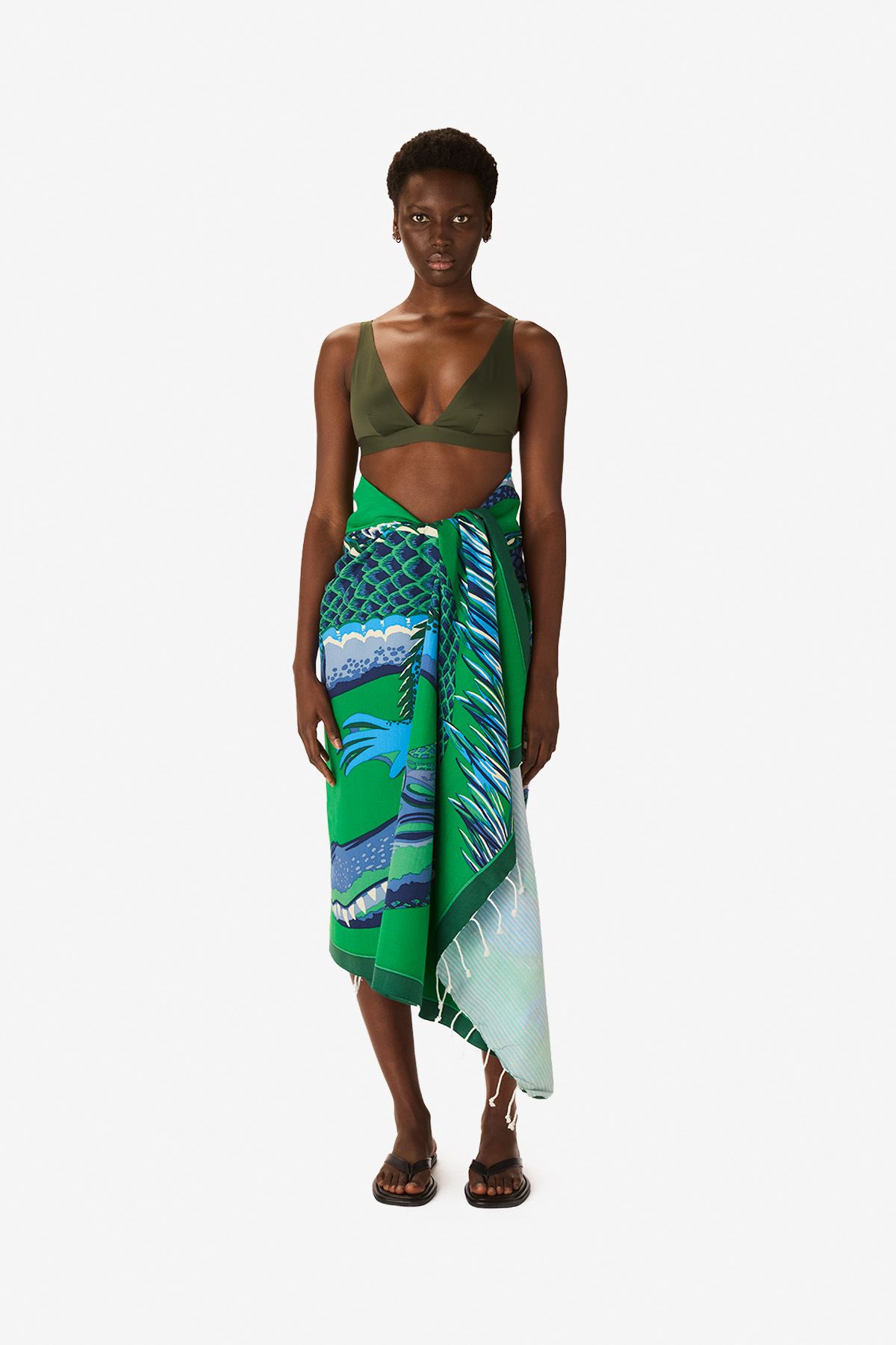 Fouta Towel 100 - Croco - Green