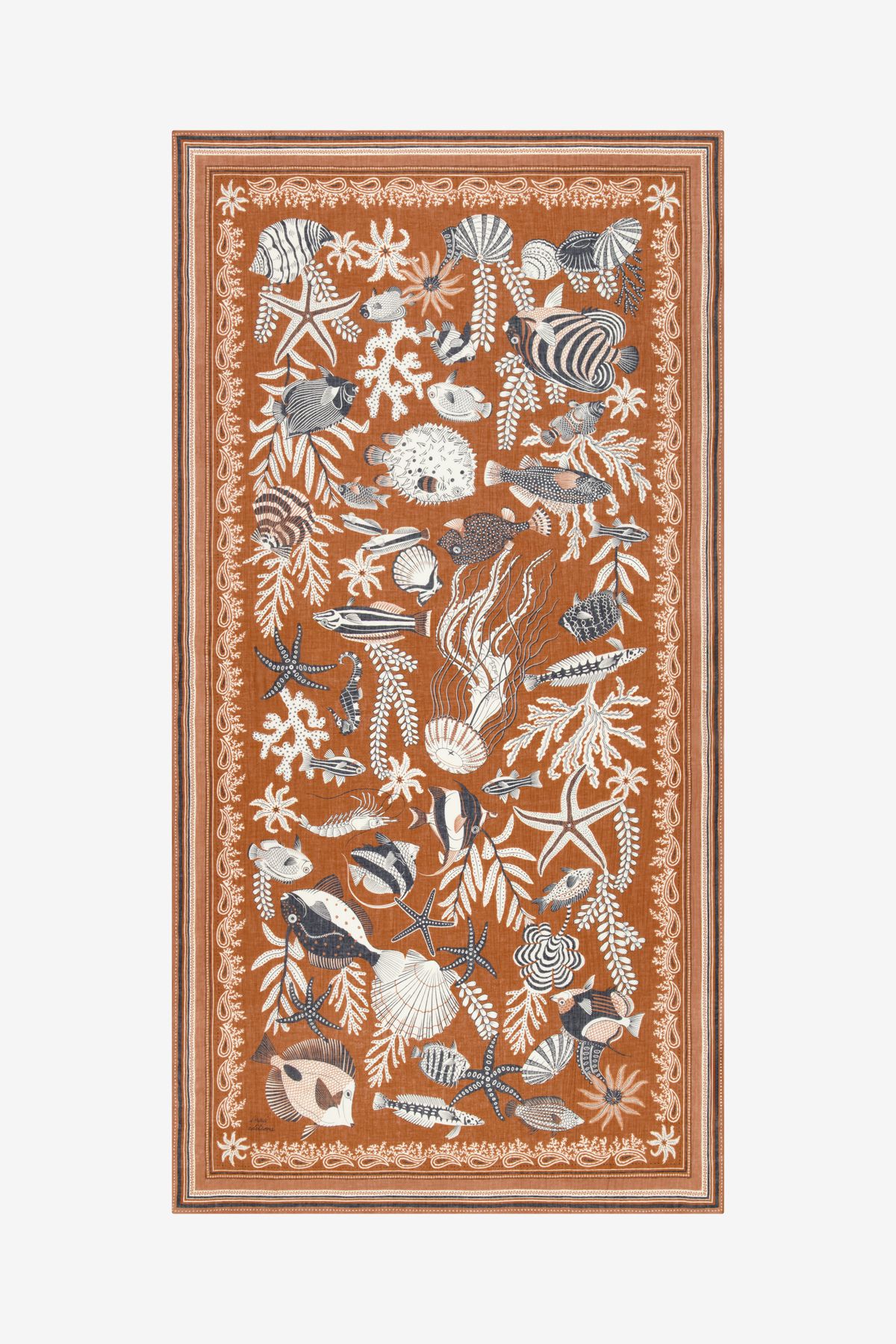 Scarf 100 - Neptune - Golden Brown