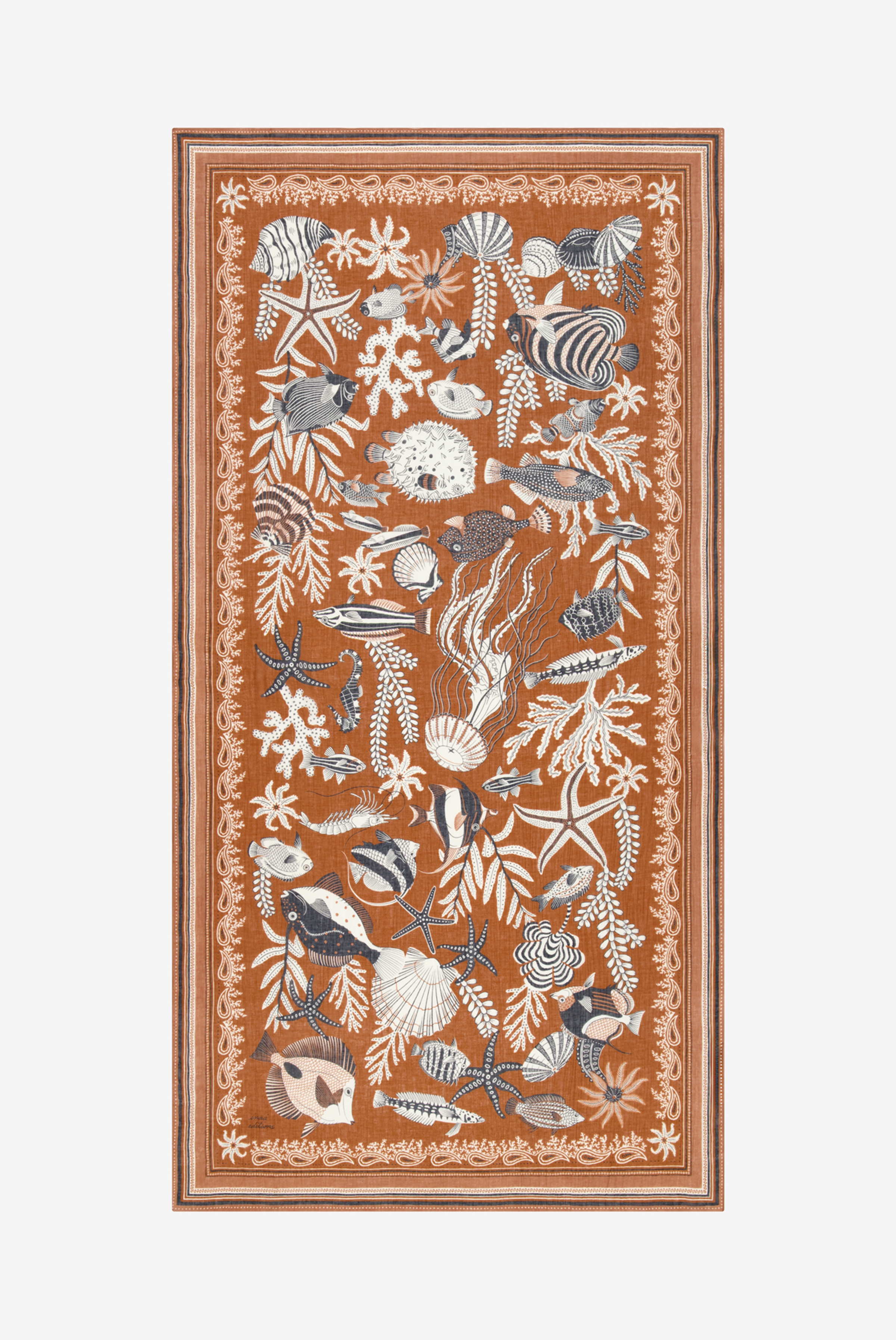 Scarf 100 - Neptune - Golden Brown