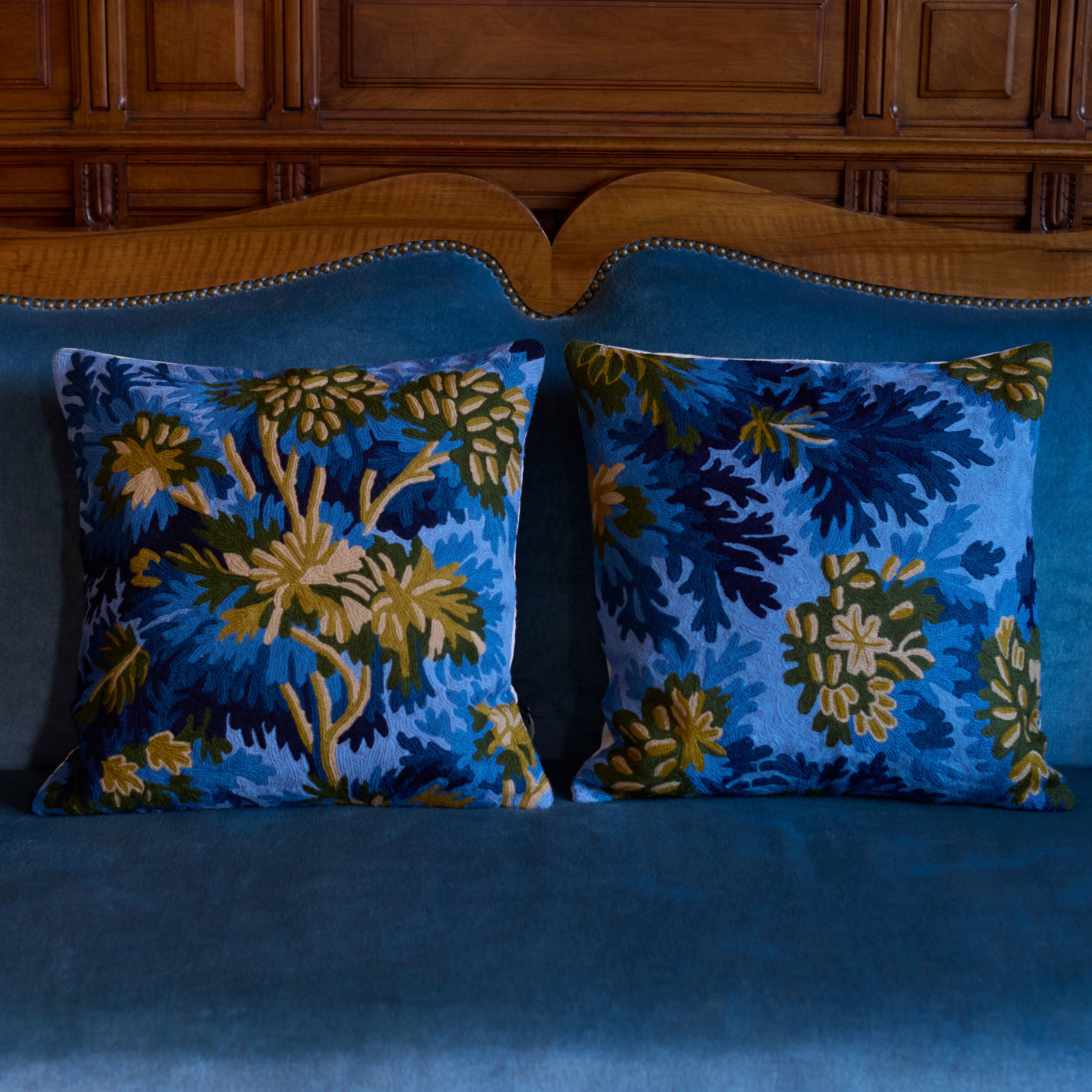 Cushion Cover 45 - Fontainebleau - Duck Blue