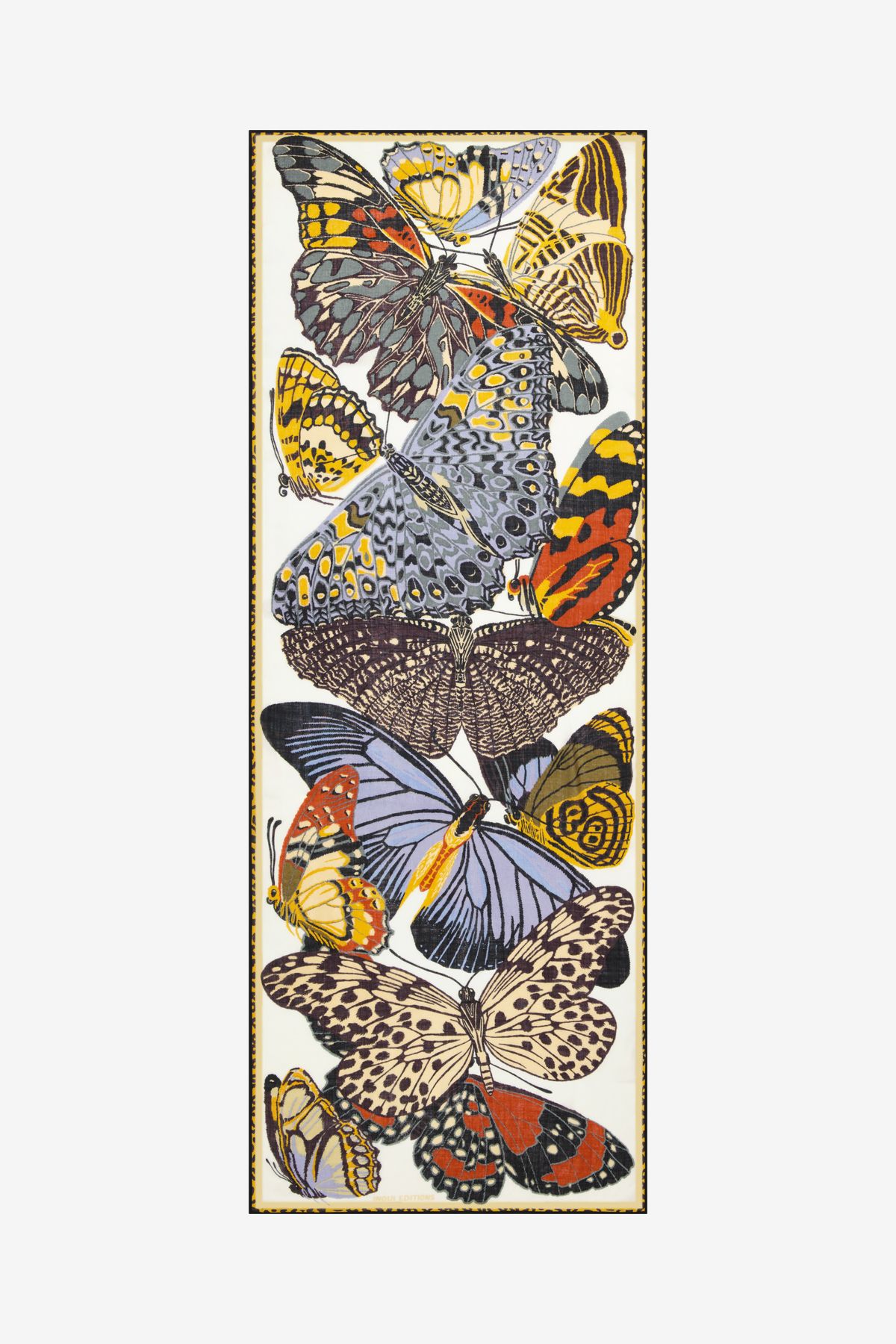 Scarf 70 - Papillons - White