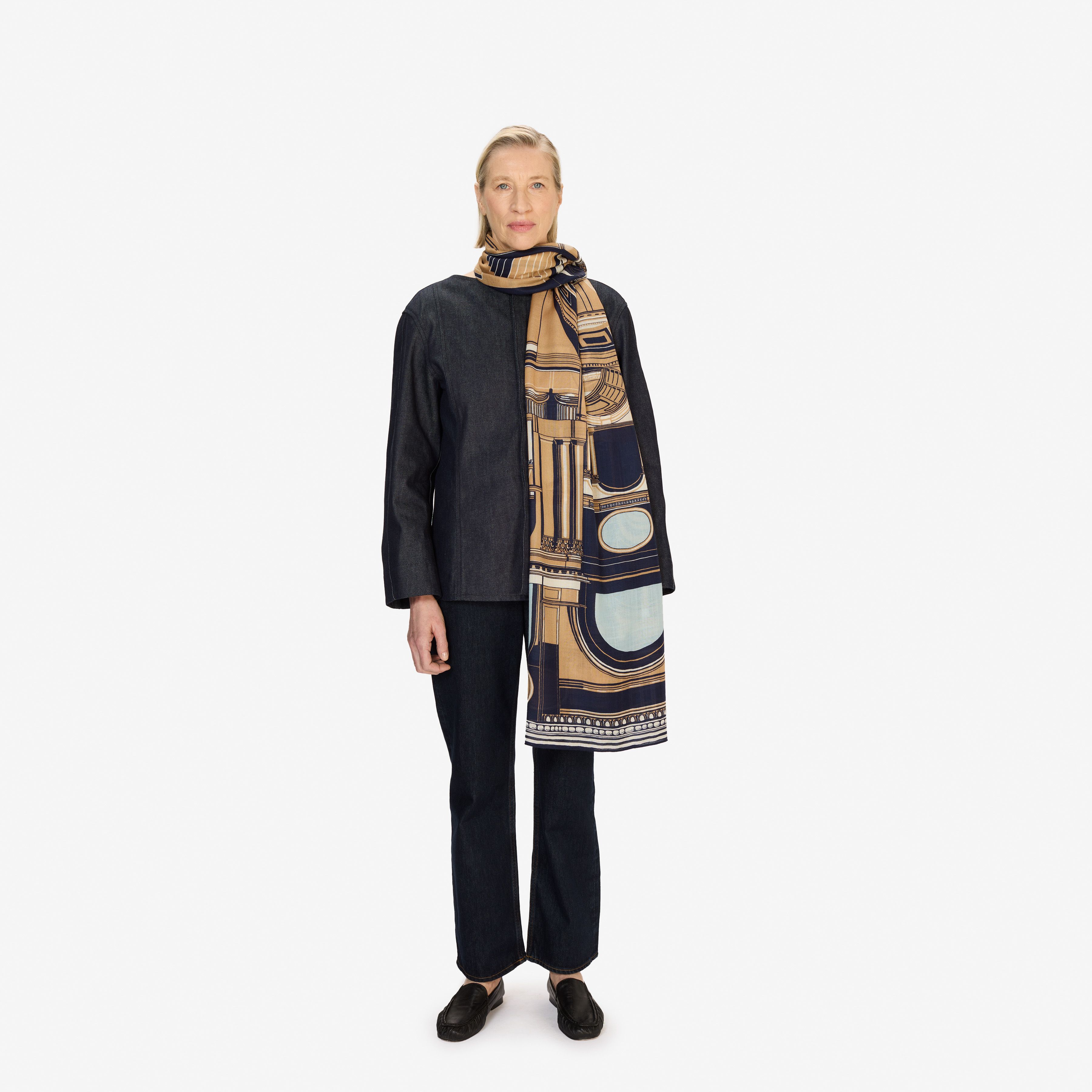 Scarf 100 - Architecture - Navy