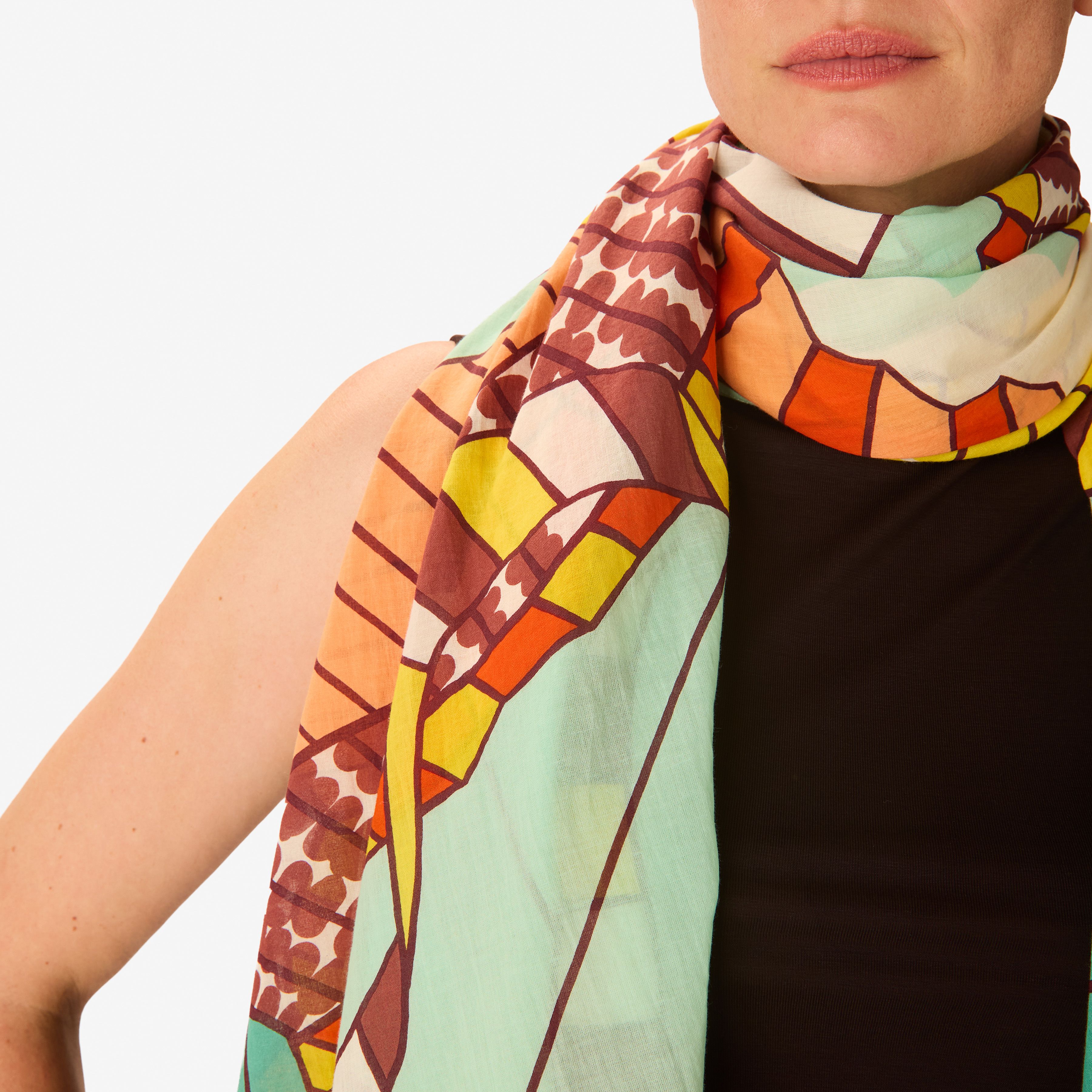 Scarf 100 - Cerfs Volants - Turquoise