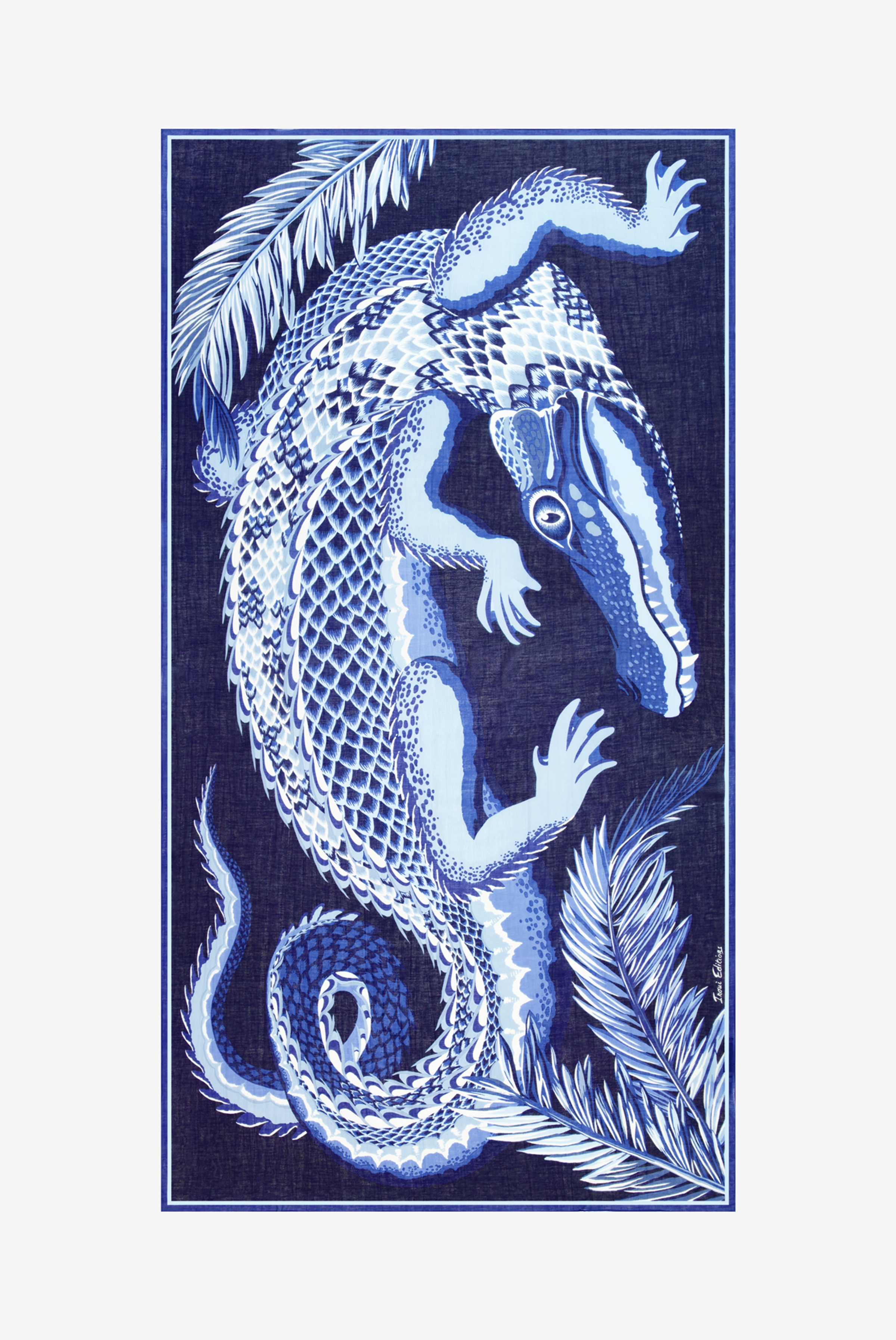 Scarf 100 - Croco - Navy