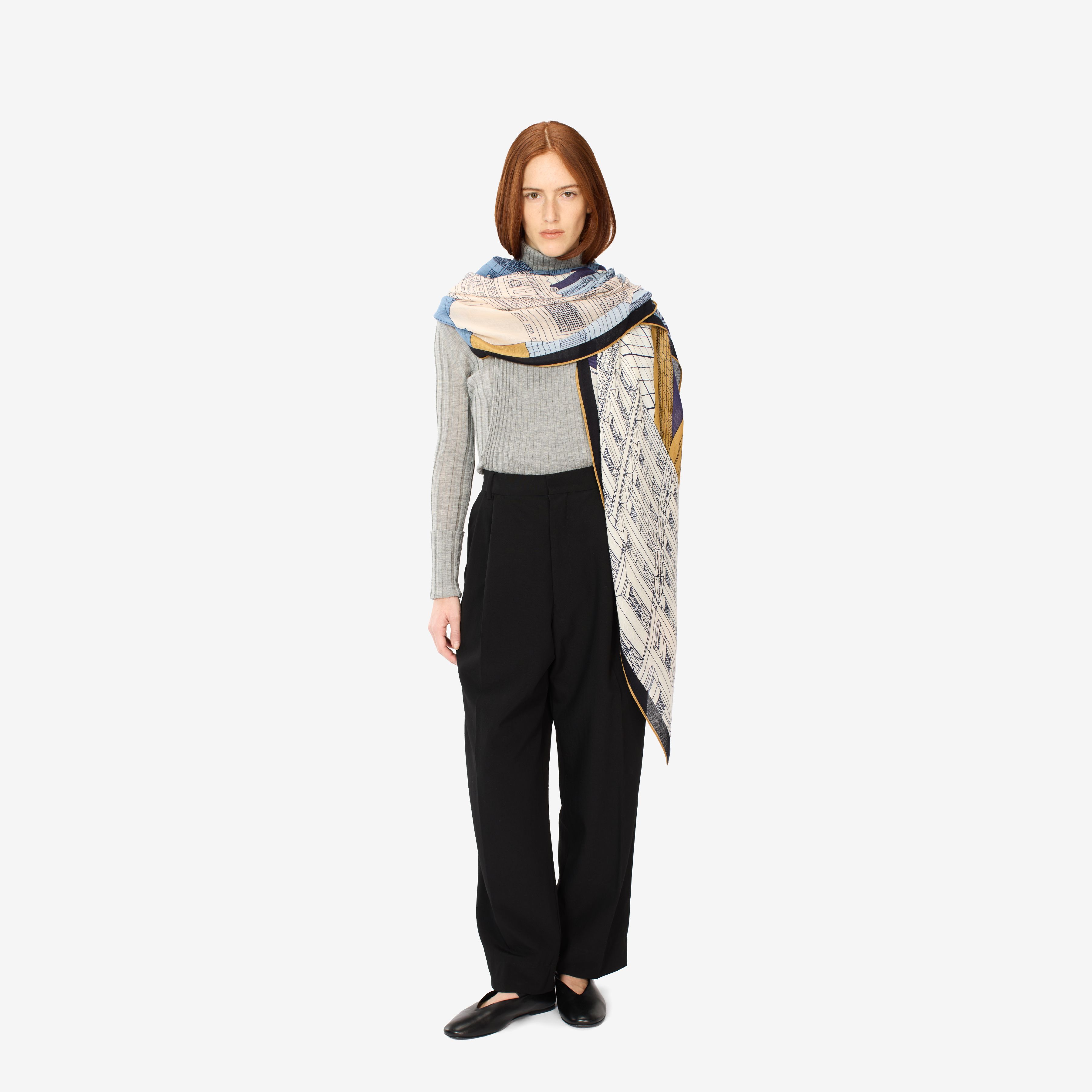 Scarf 100 - Paris - Navy