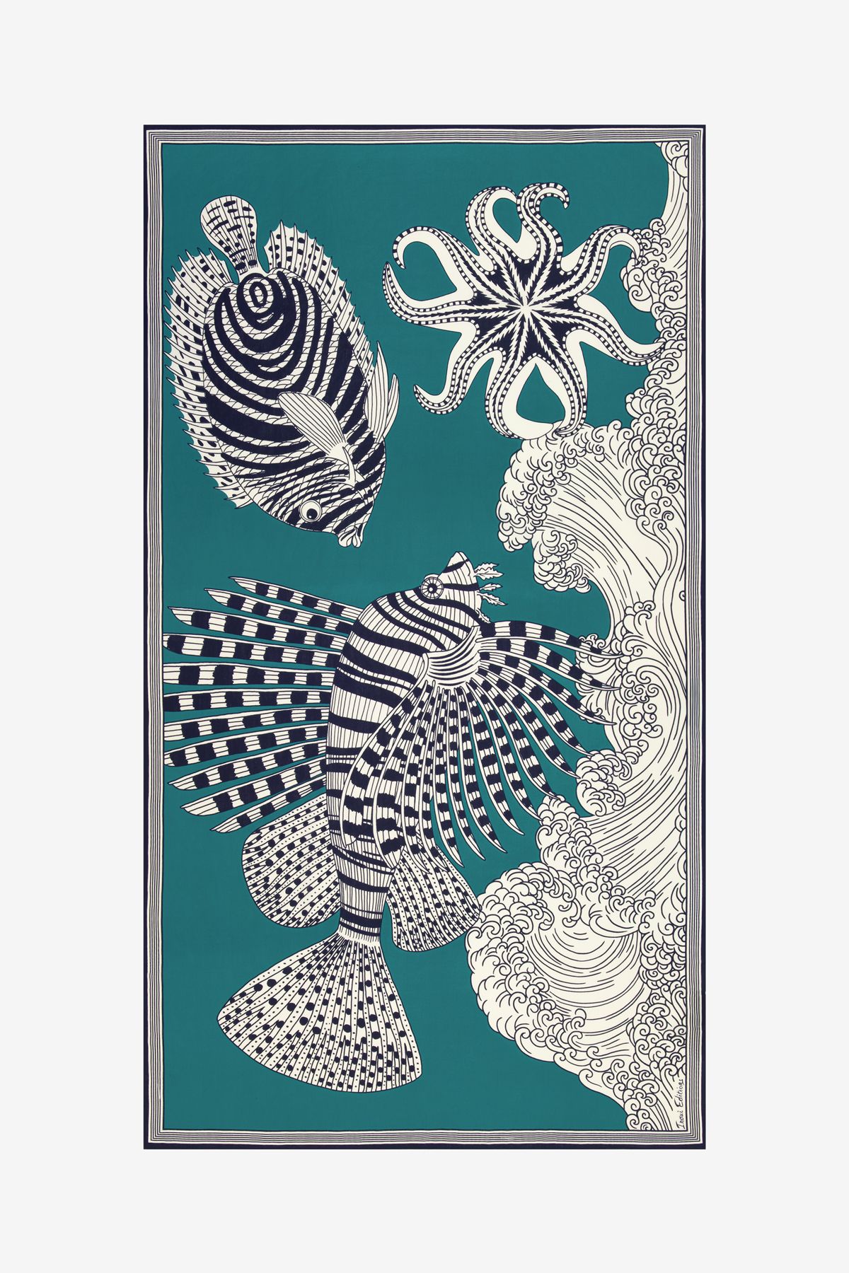 Scarf 100 - Vague - Turquoise