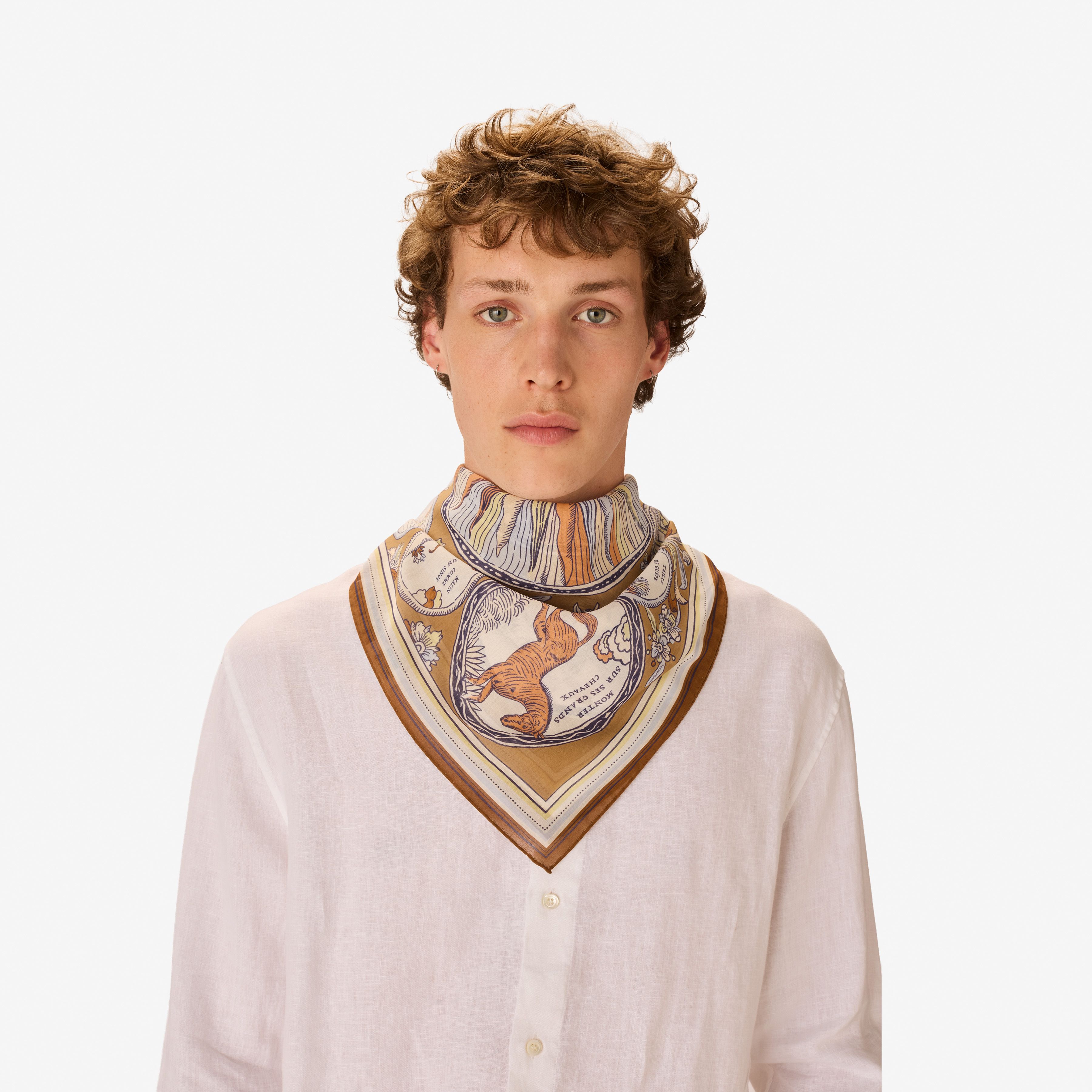 Square 70 Cotton - Chance Inoui - Golden Brown