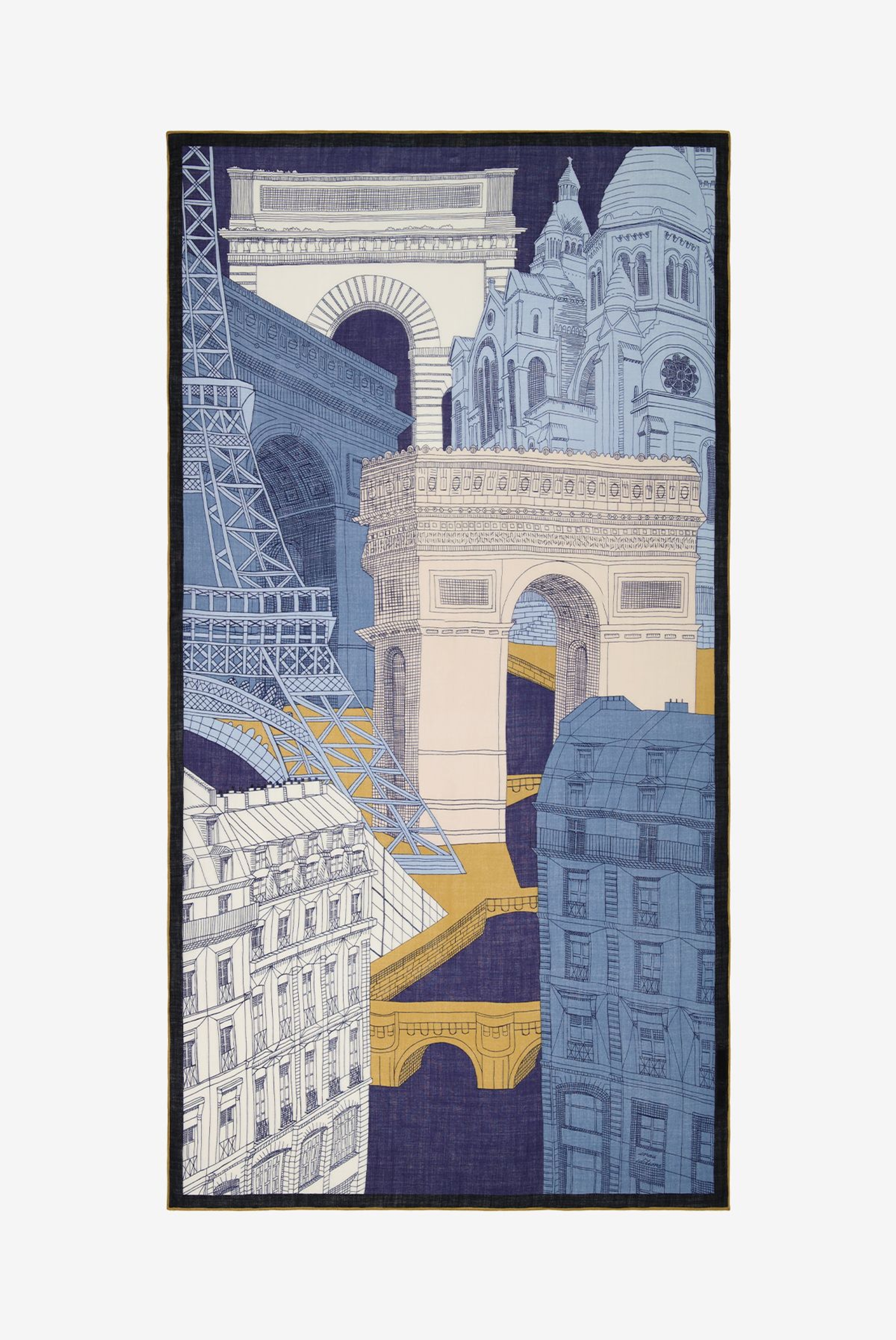 Scarf 100 - Paris - Navy