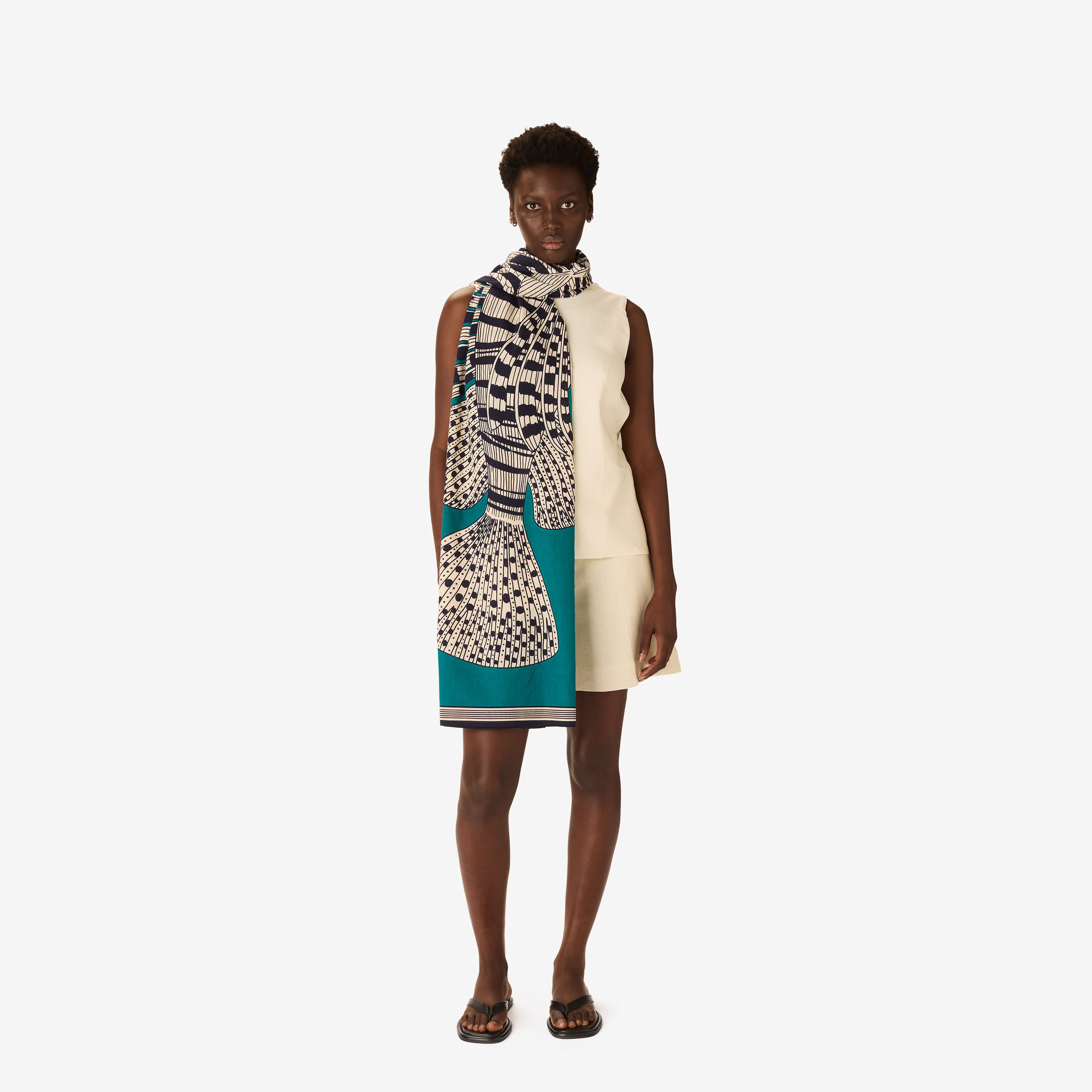 Scarf 100 - Vague - Turquoise