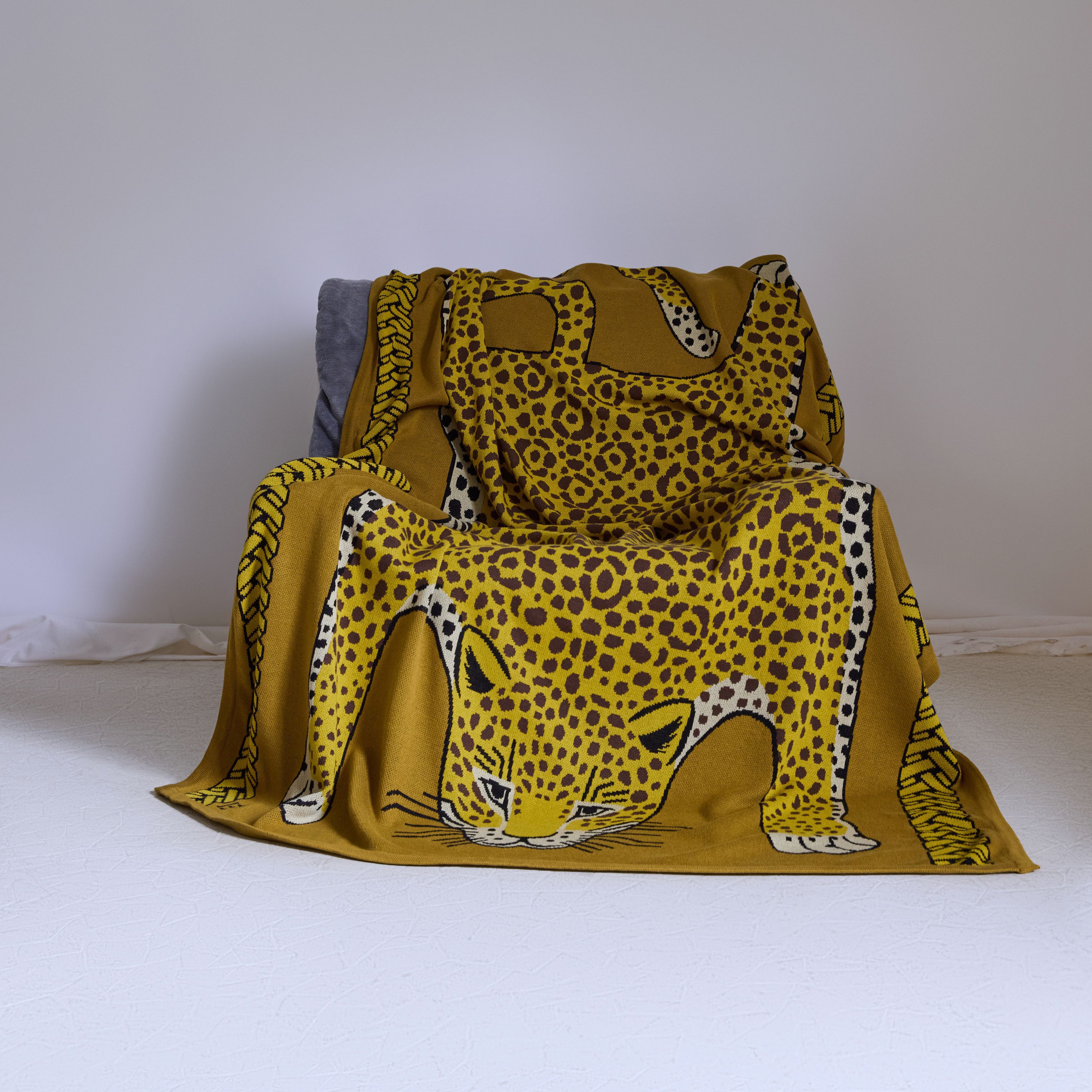 Blanket 130 - Leopard - Saffron