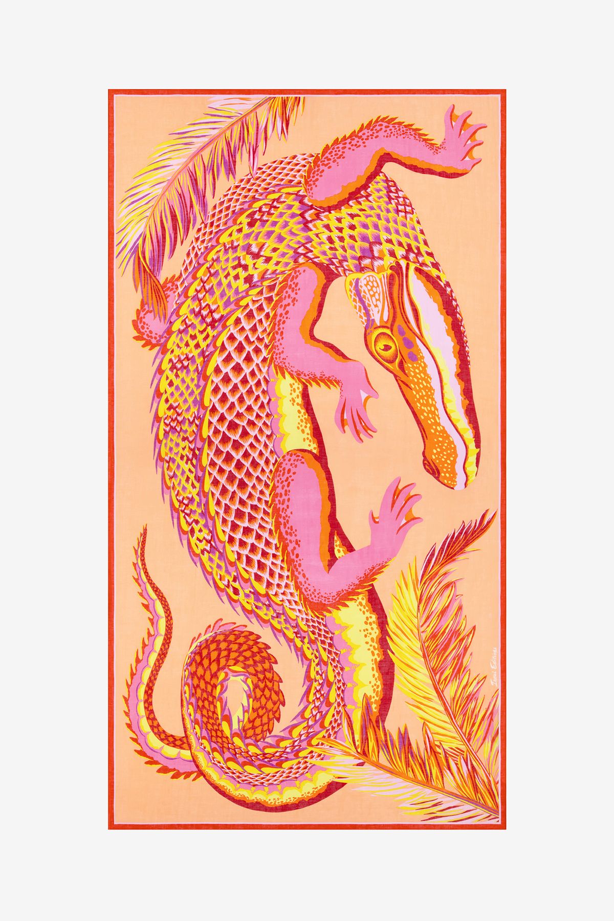 Scarf 100 - Croco - Coral