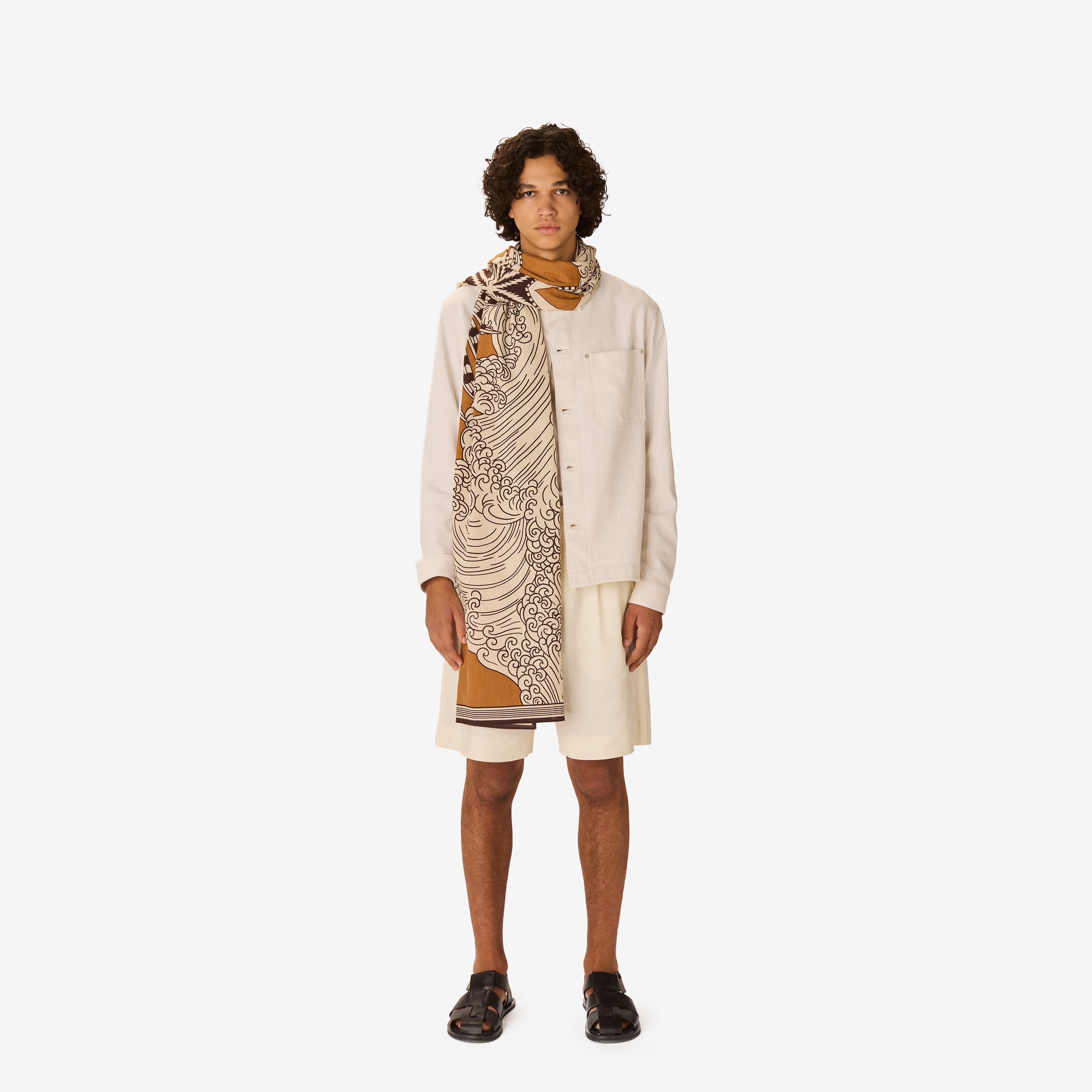Scarf 100 - Vague - Golden Brown