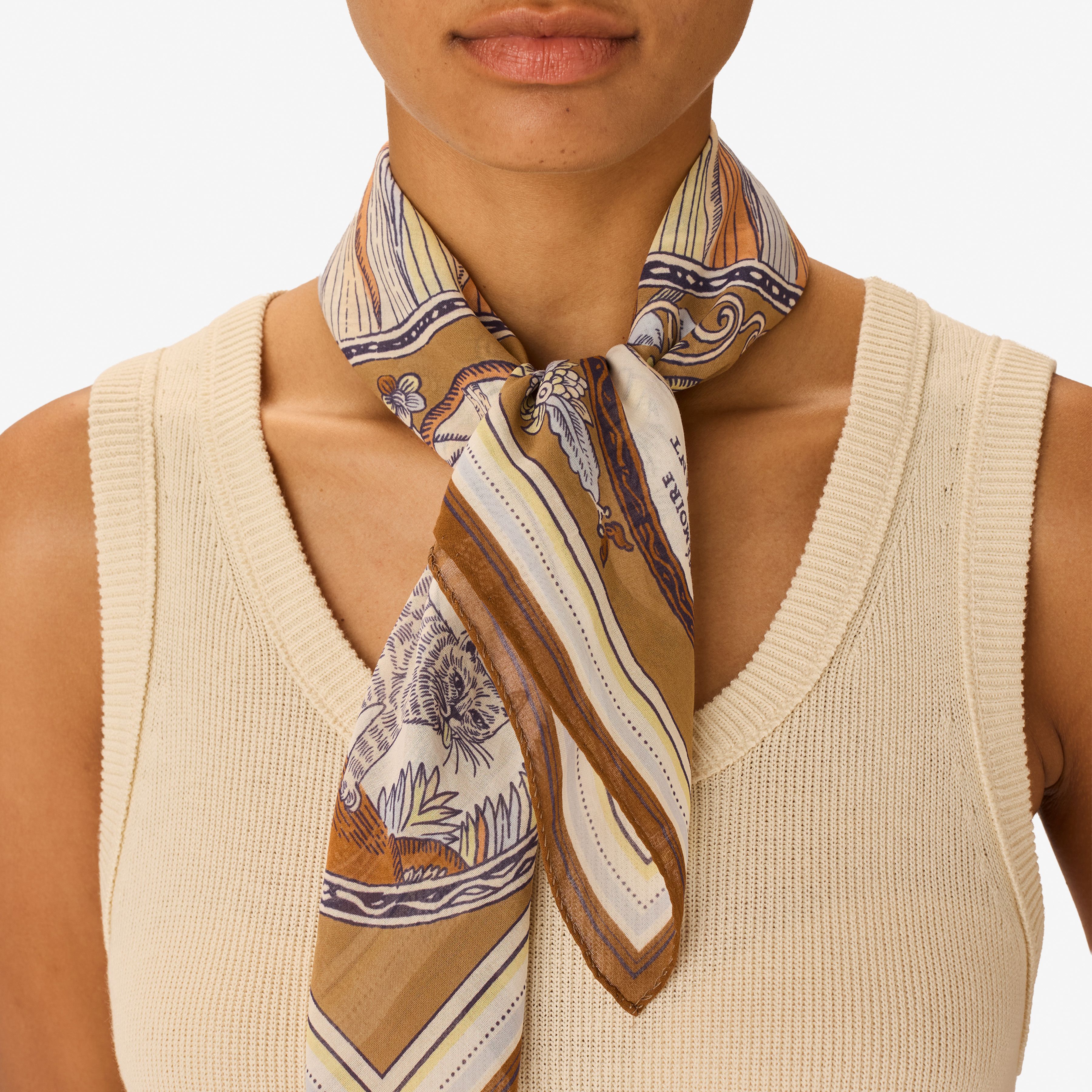 Square 70 Cotton - Chance Inoui - Golden Brown