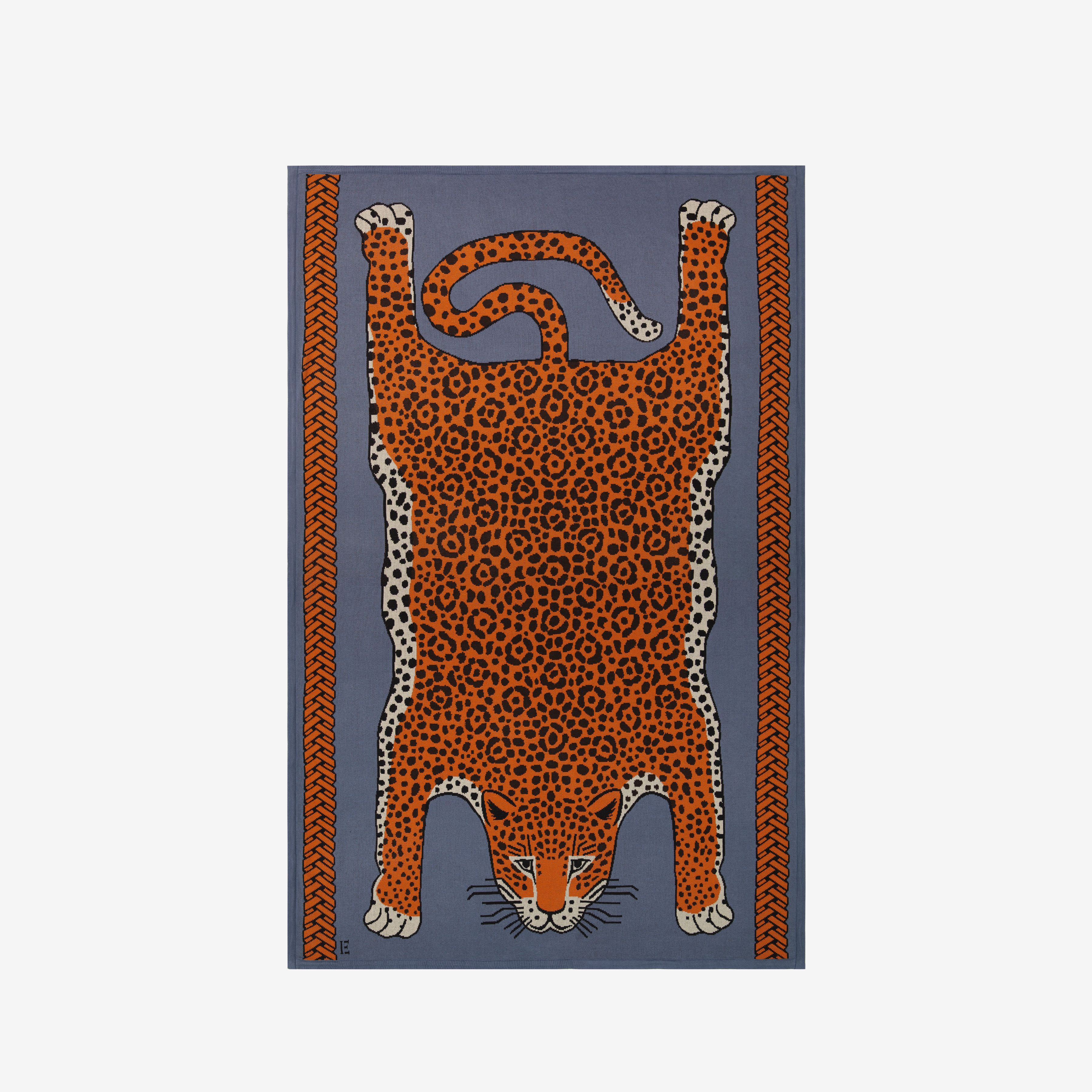 Blanket 130 - Leopard - Blue