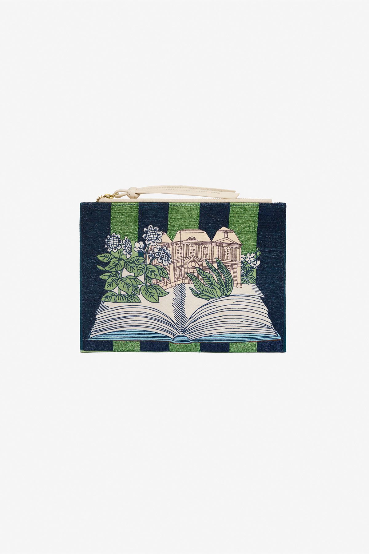 Embroidered Pouch - Paris Septieme - Navy