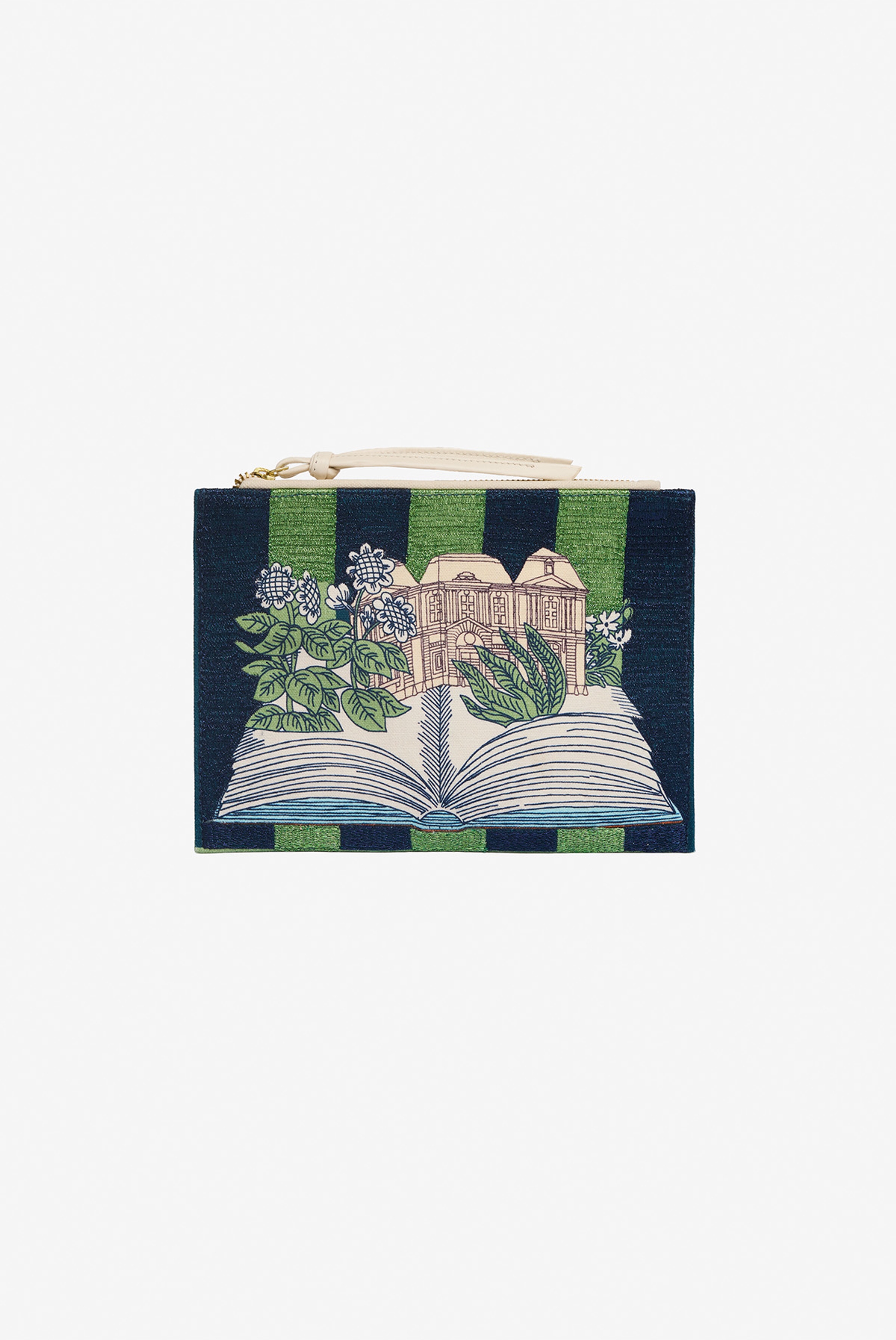Embroidered Pouch - Paris Septieme - Navy
