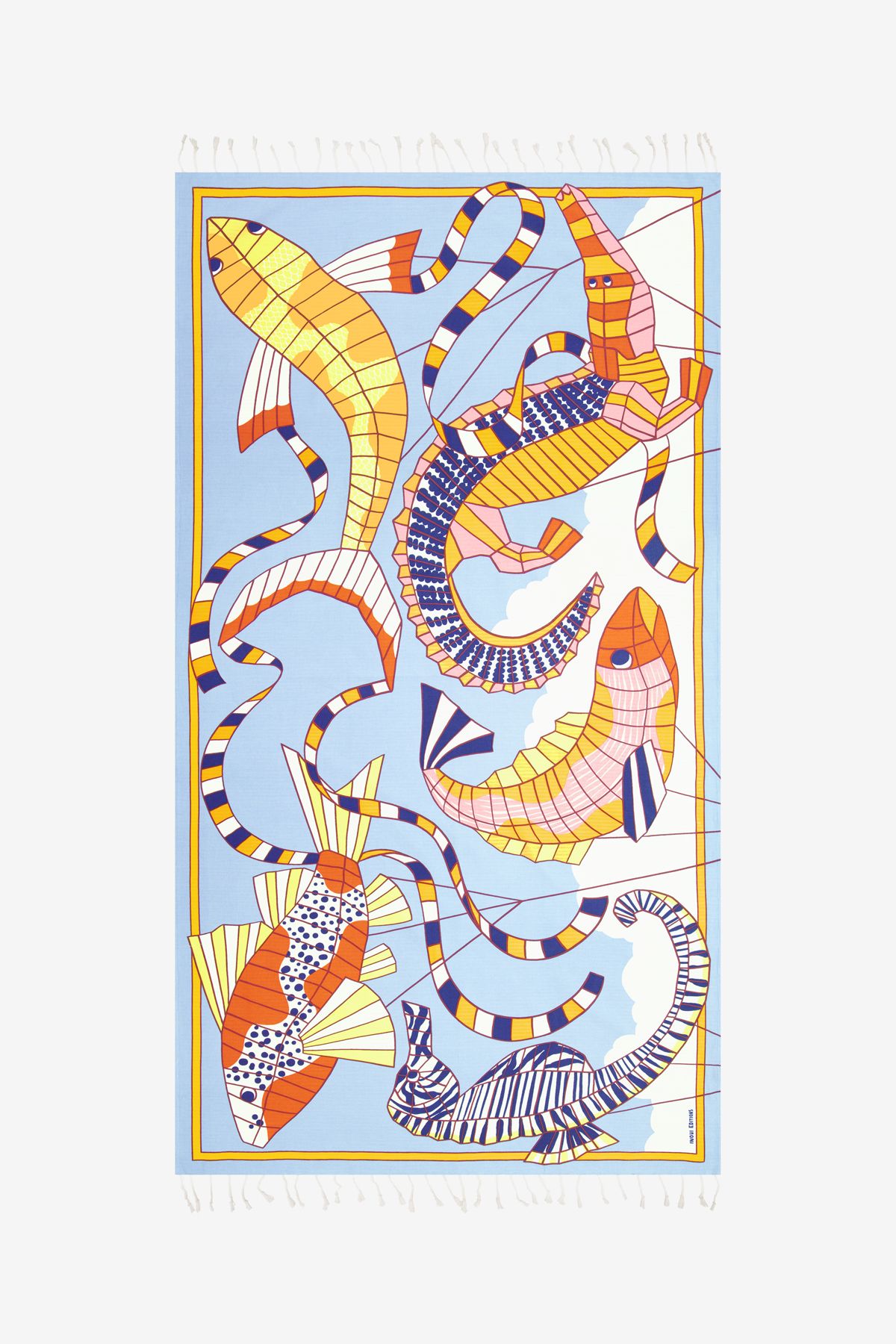 Fouta Towel 100 - Cerfs Volants - Orange