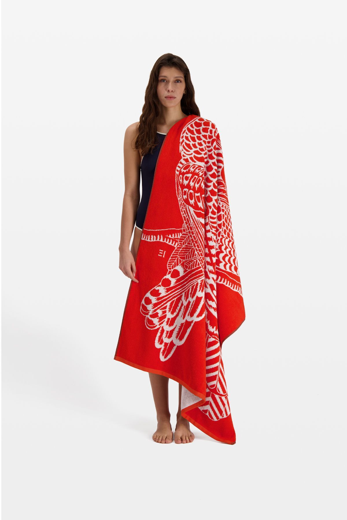 Beach Towel - Toucan - Orange