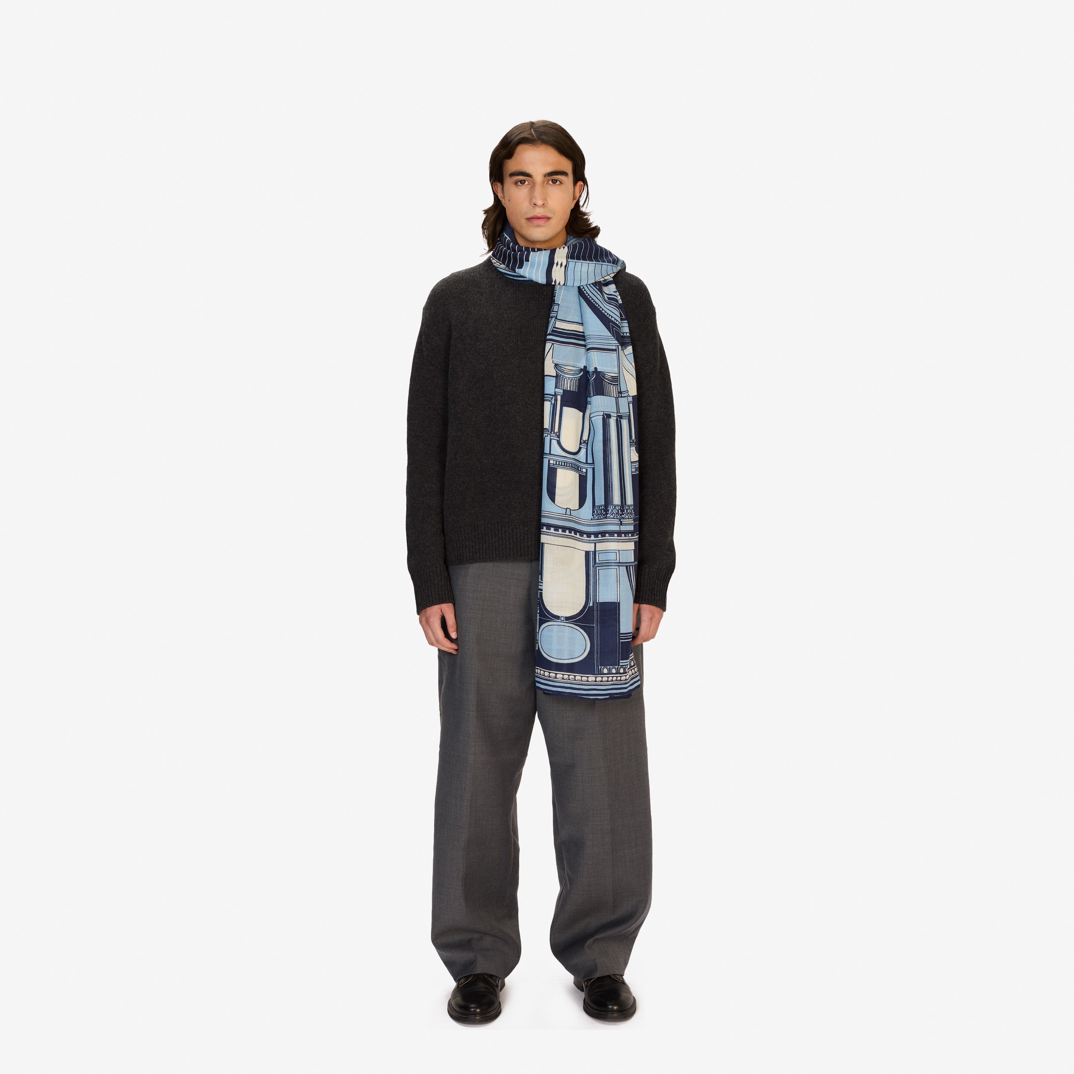 Scarf 100 - Architecture - Blue