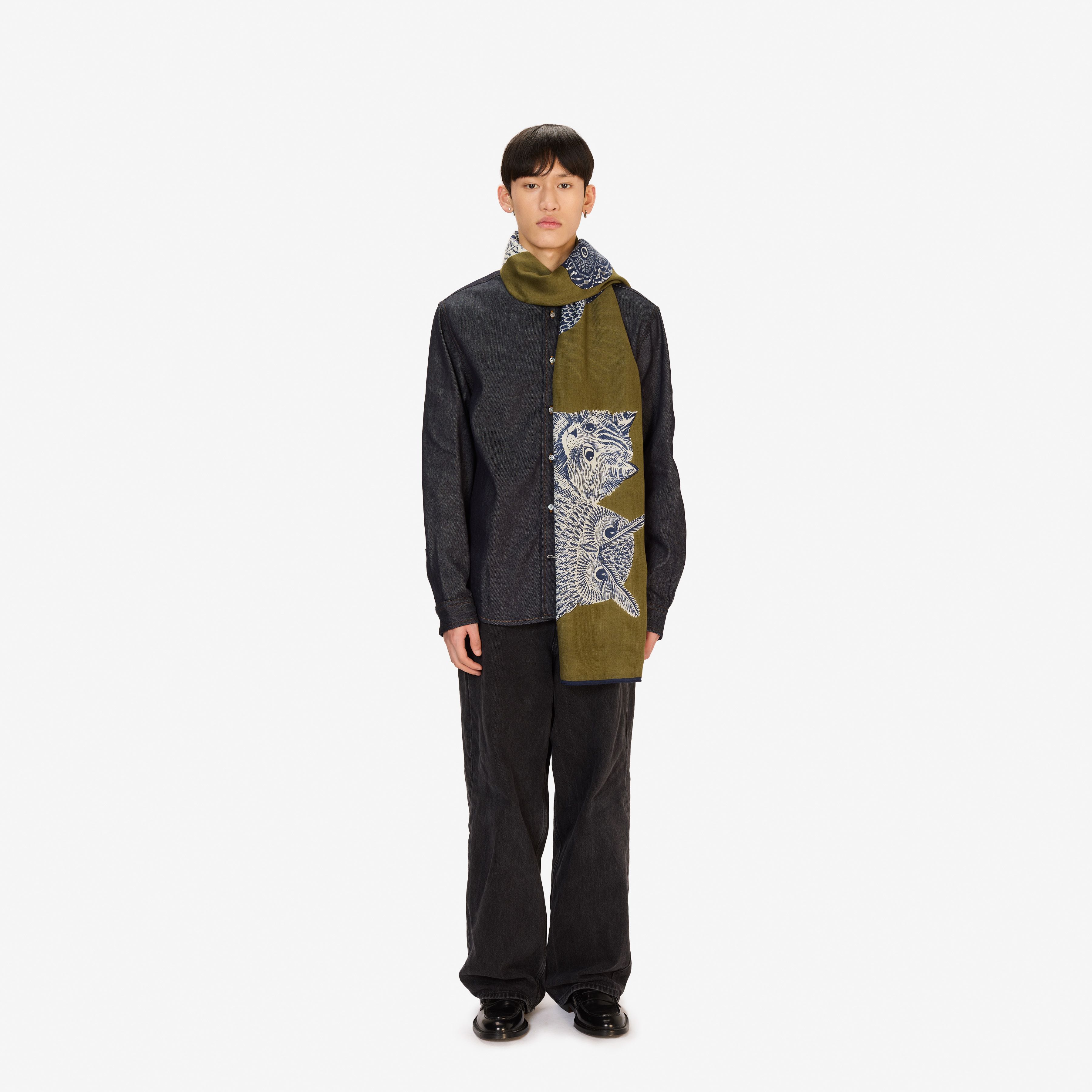 Scarf 80 - Chouette - Khaki
