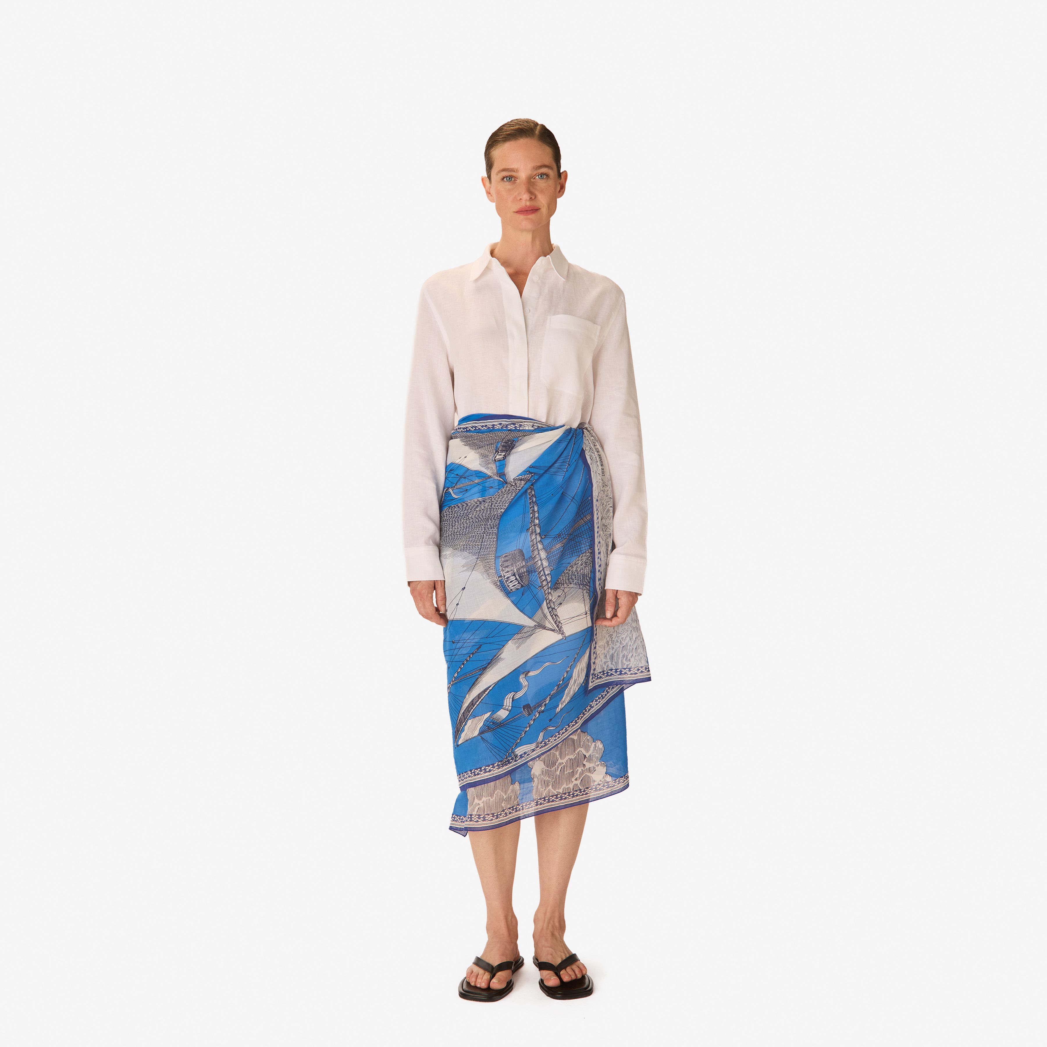 Scarf 100 - Des Rives et des Reves - Blue