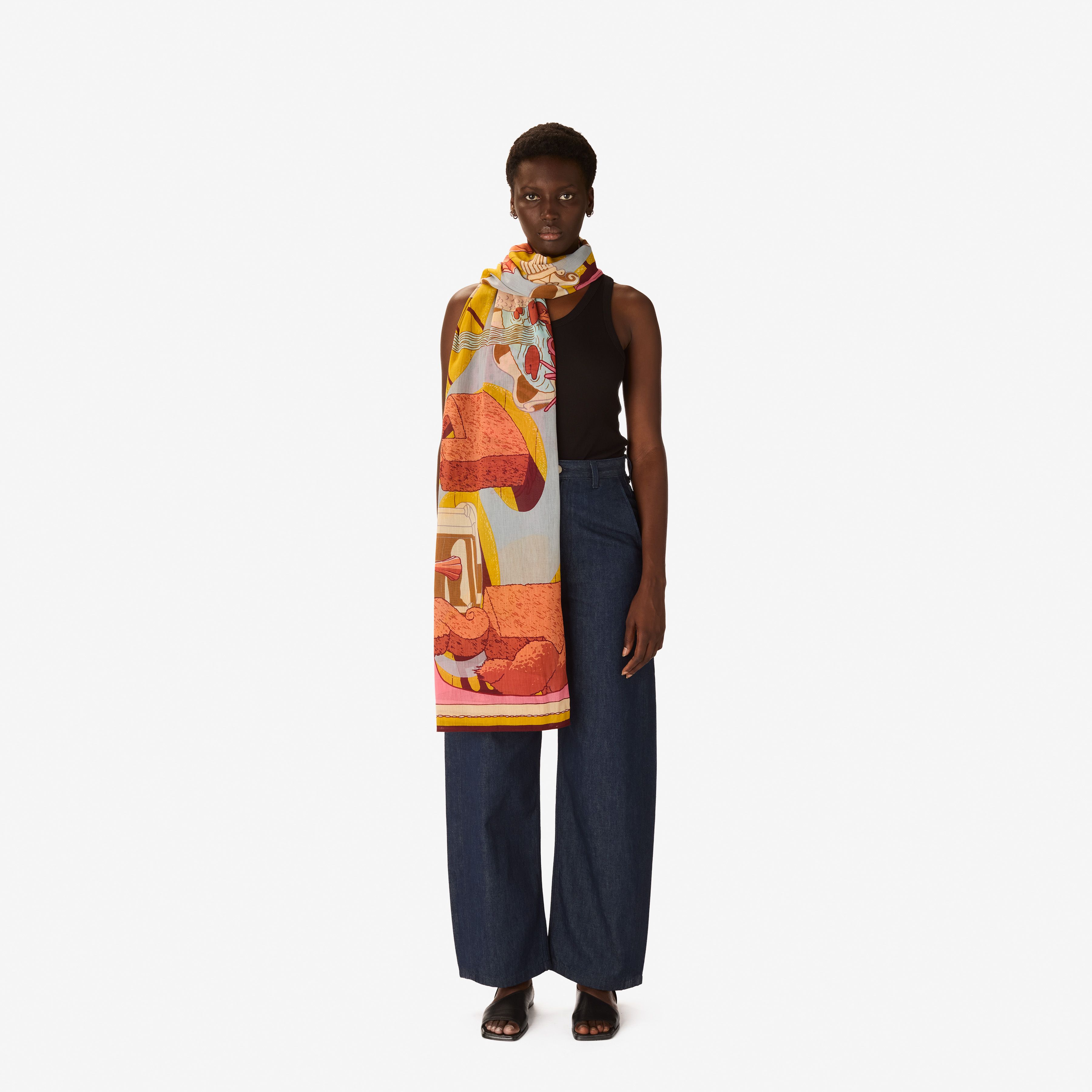Scarf 100 - Jardin - Yellow