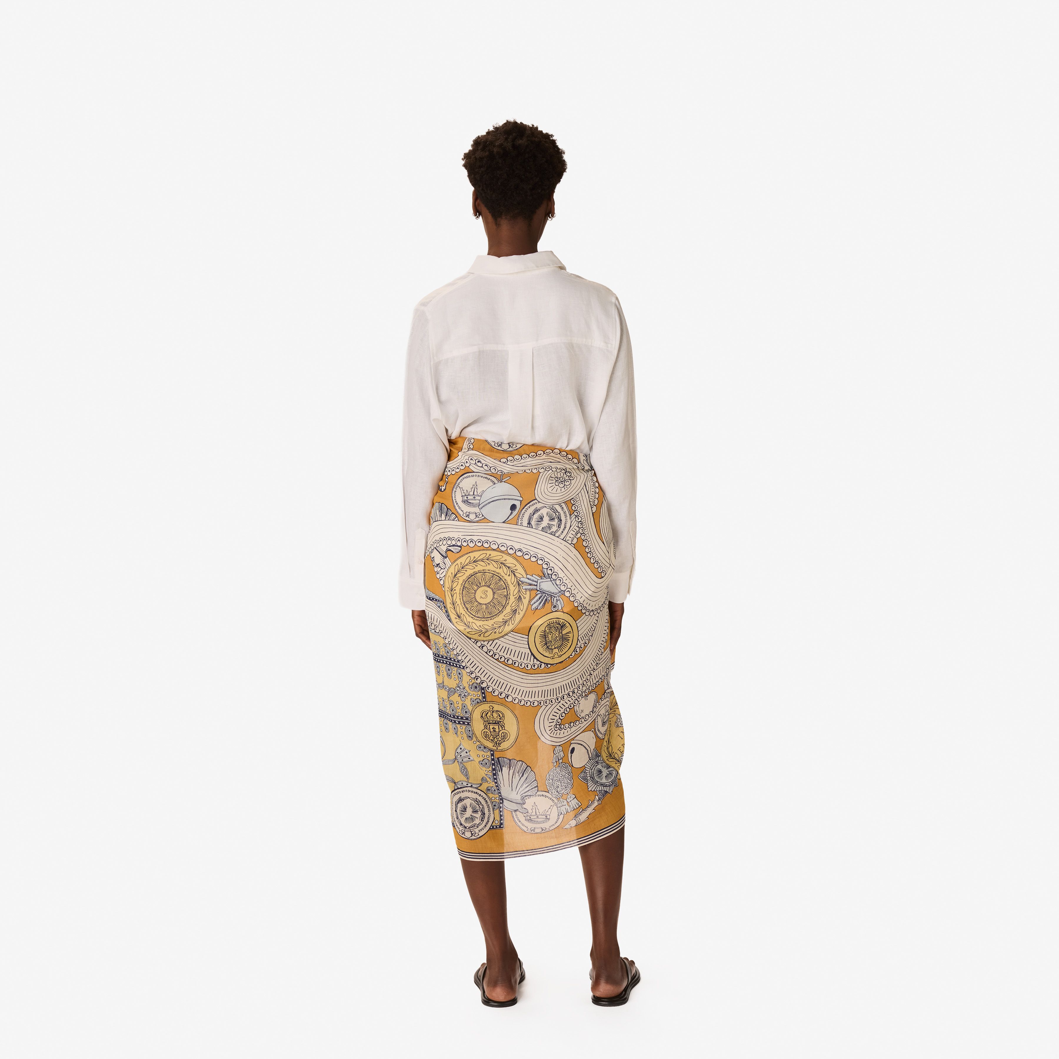 Scarf 100 - Octopus - Golden Brown
