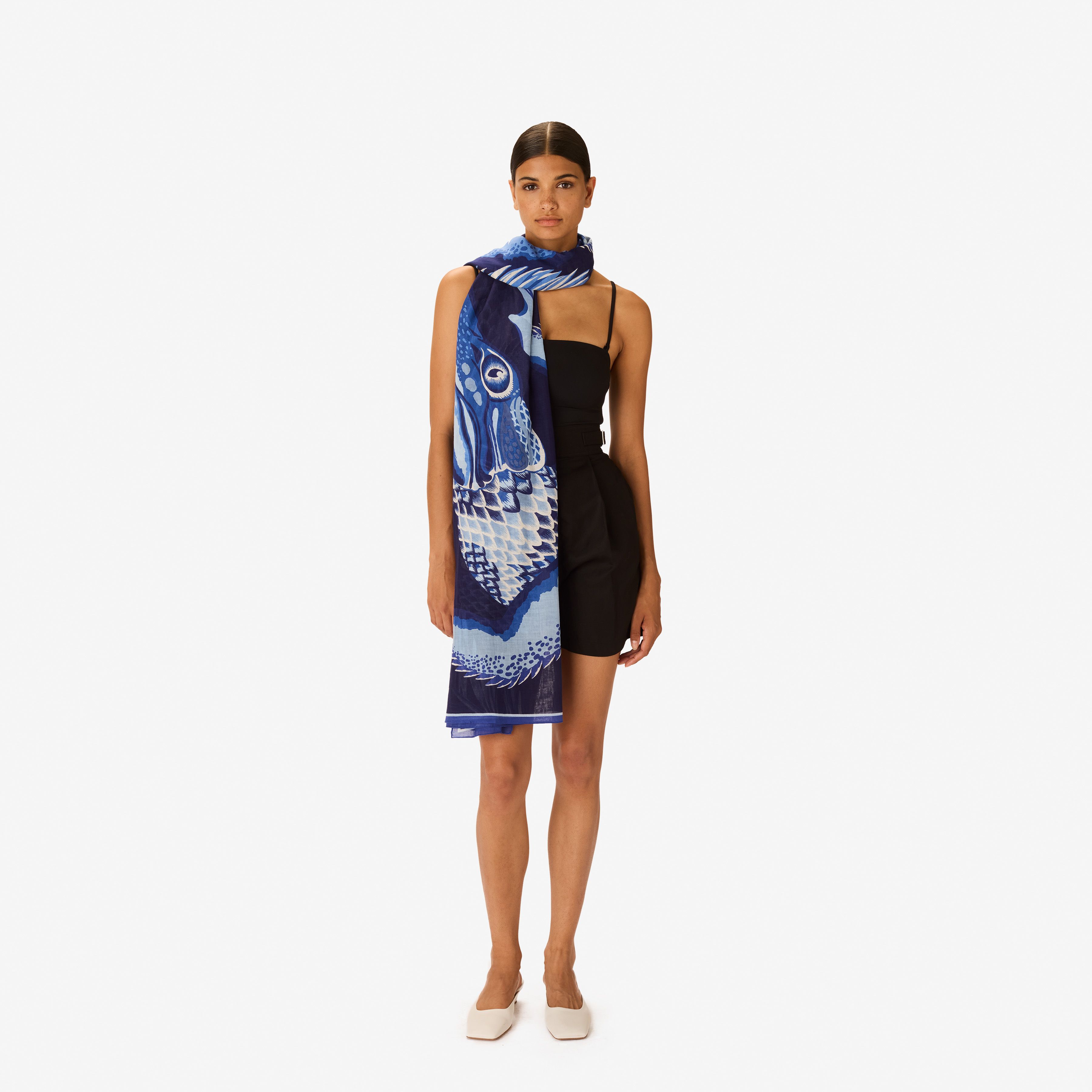Scarf 100 - Croco - Navy