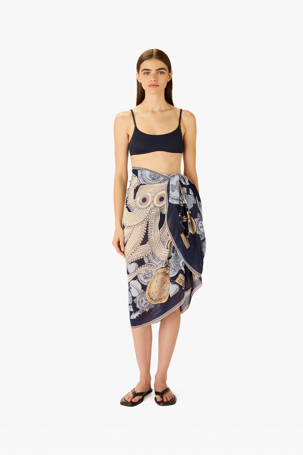 Scarf 100 - Octopus - Navy