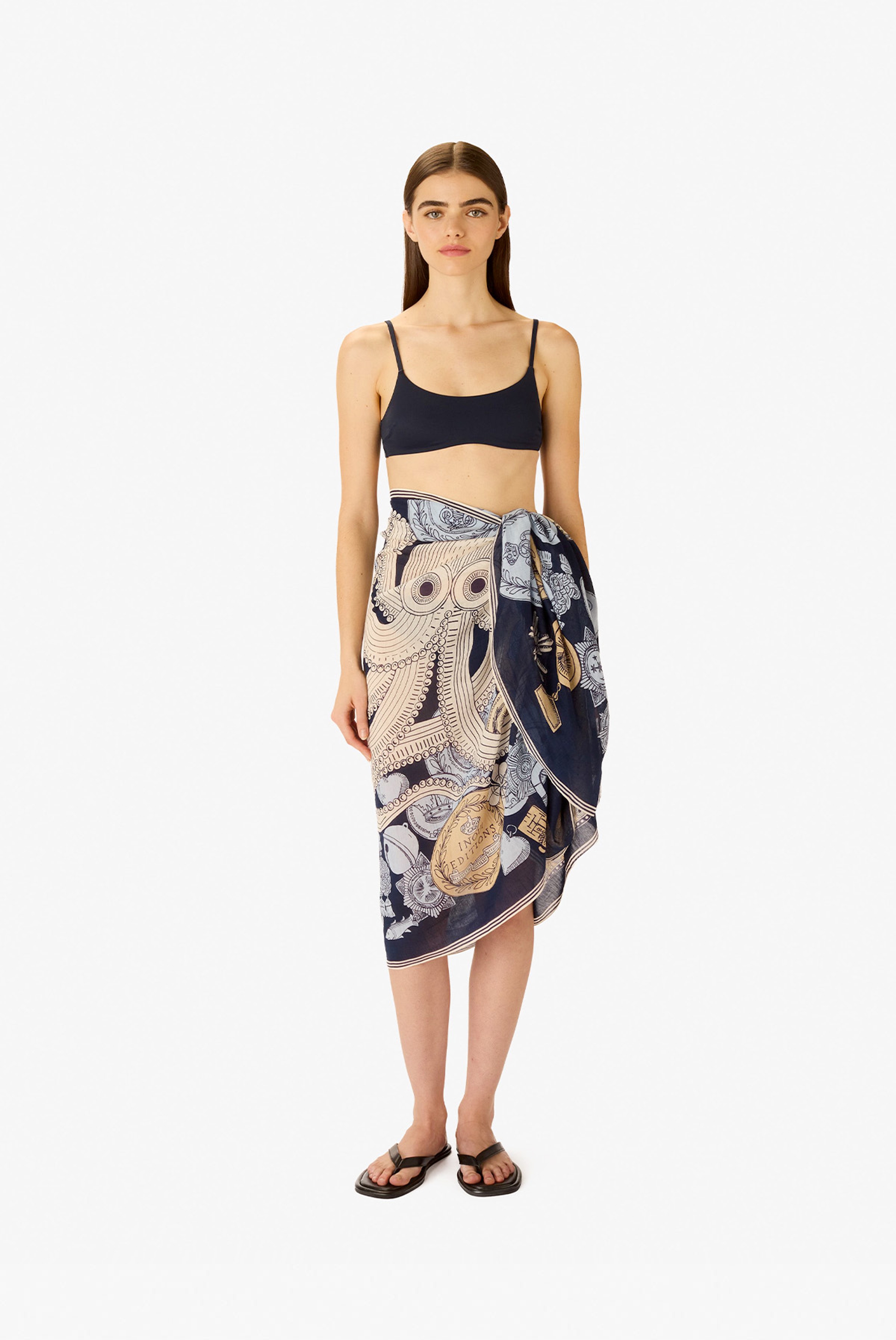 Scarf 100 - Octopus - Navy