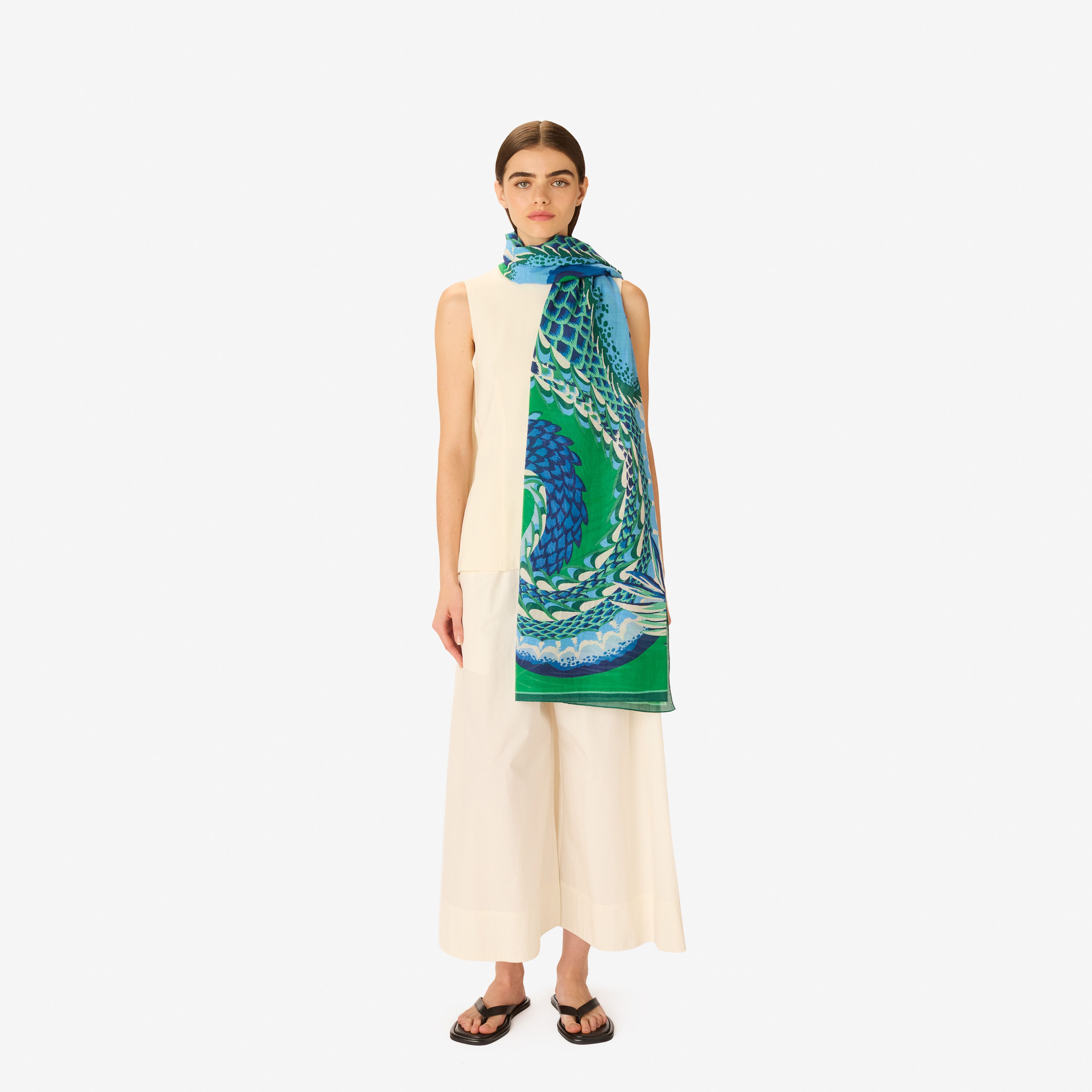 Scarf 100 - Croco - Green