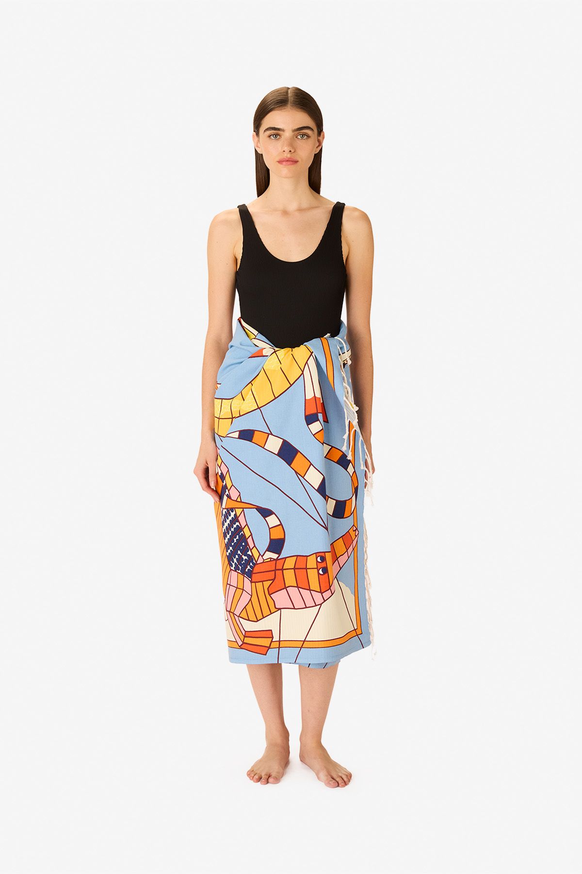 Fouta Towel 100 - Cerfs Volants - Orange