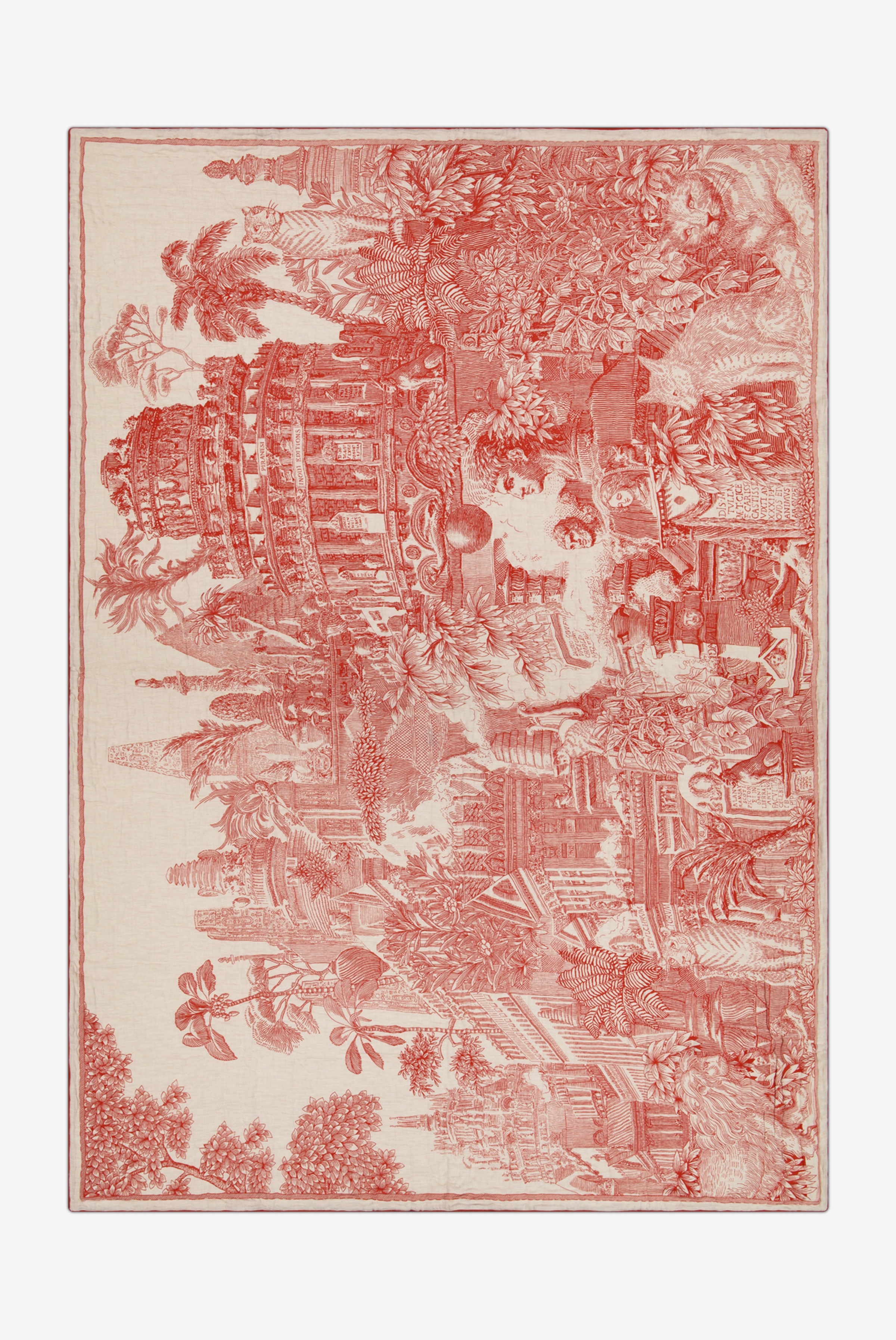 Quilted Cover 140 - Piranesi - Red