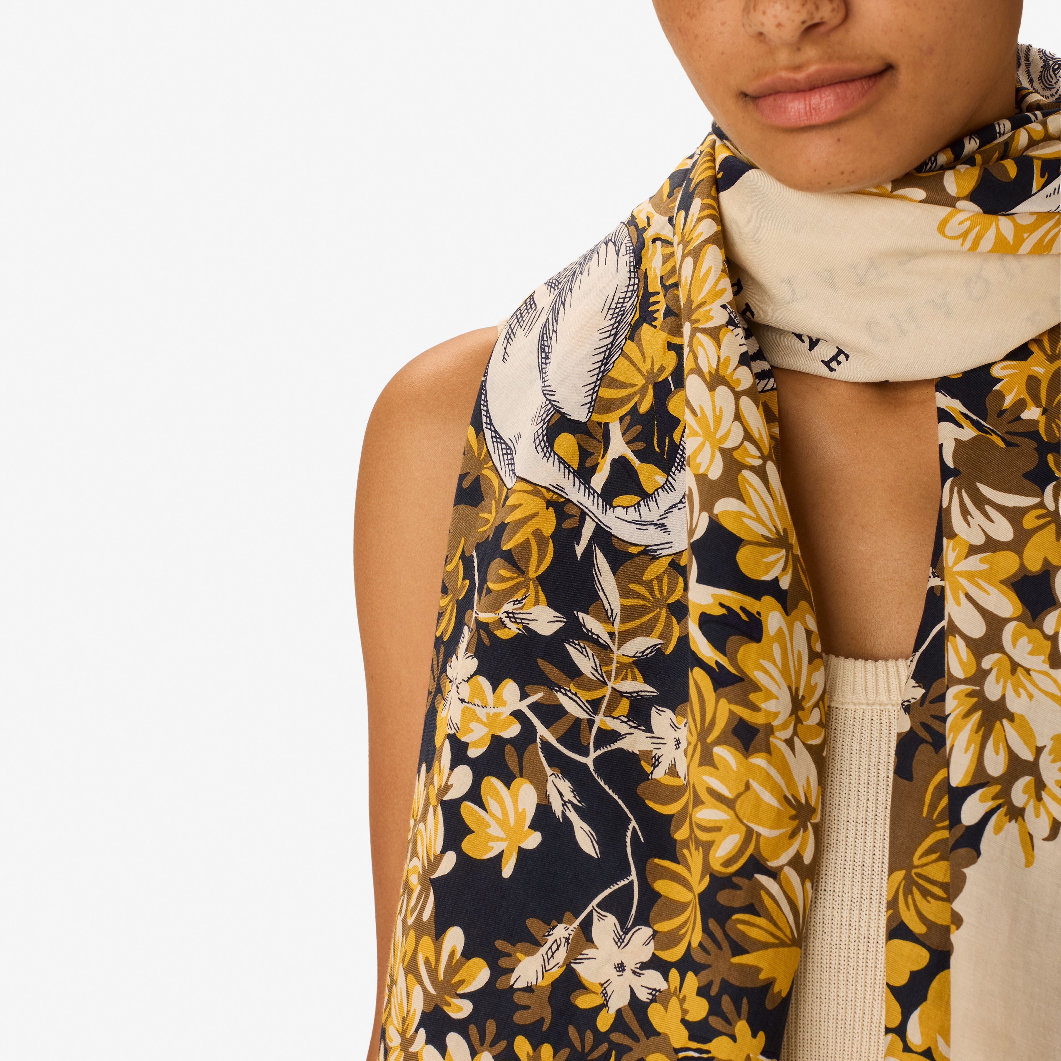 Scarf 100 - Bestiaire - white