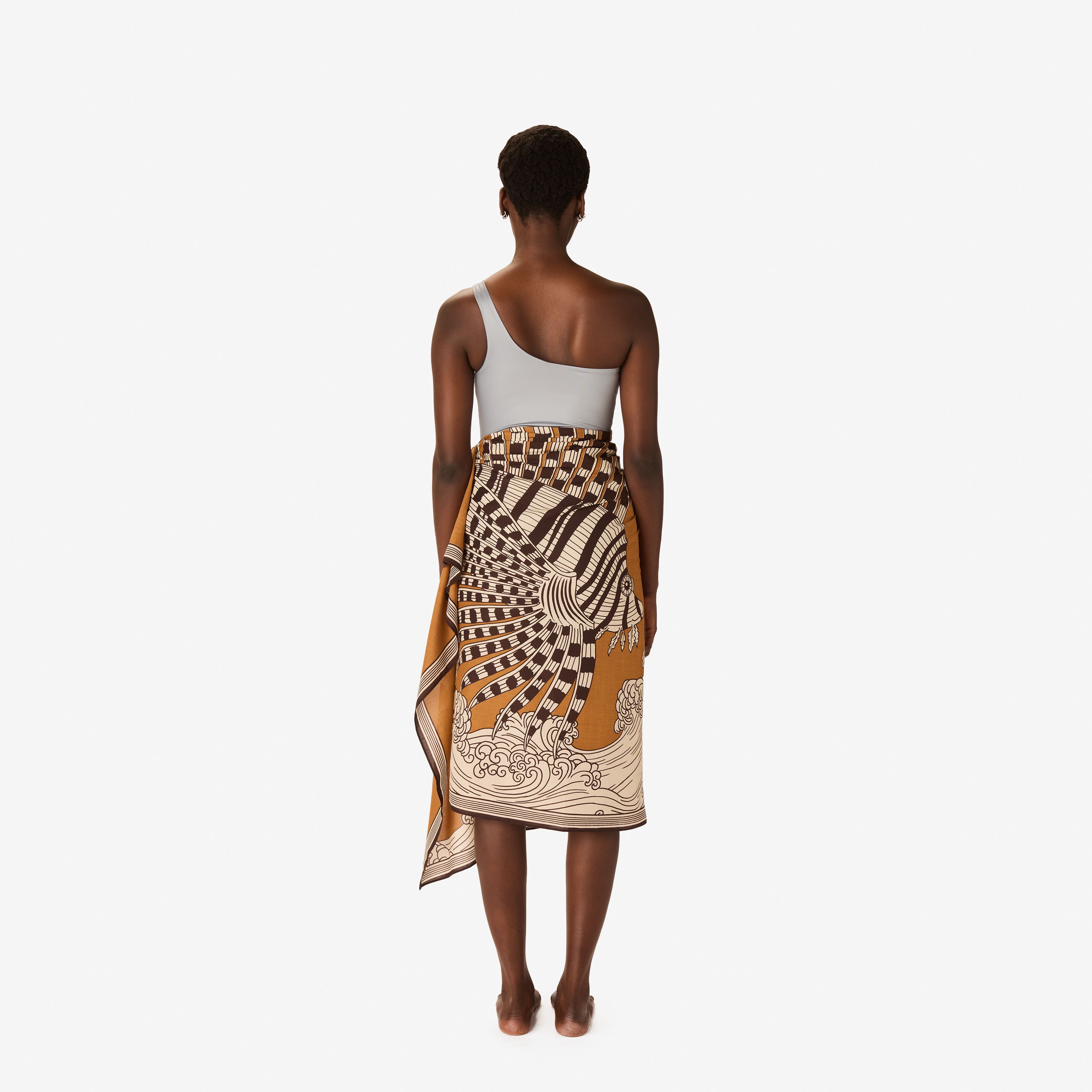 Scarf 100 - Vague - Golden Brown