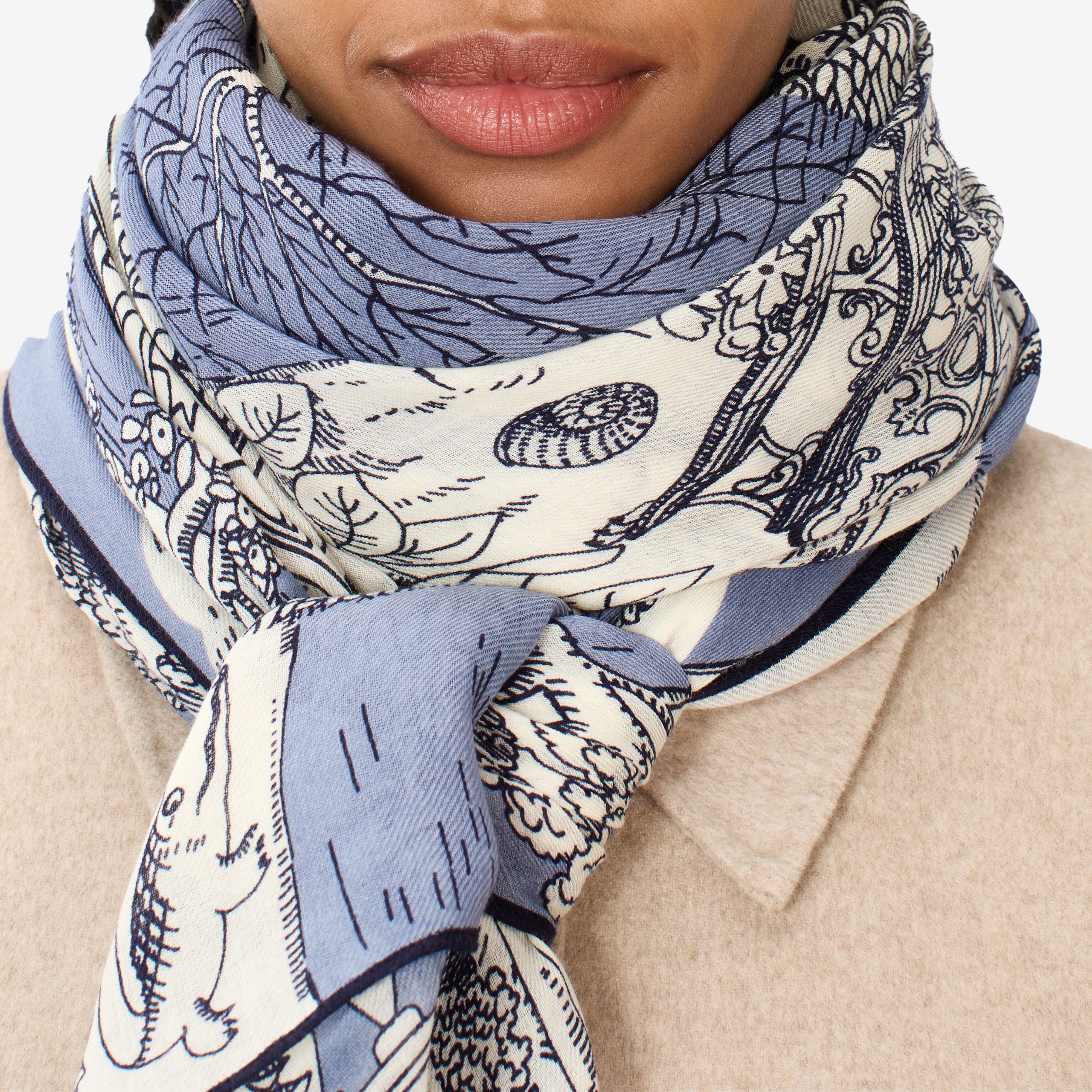 Scarf 100 - Quatre Saisons - Blue