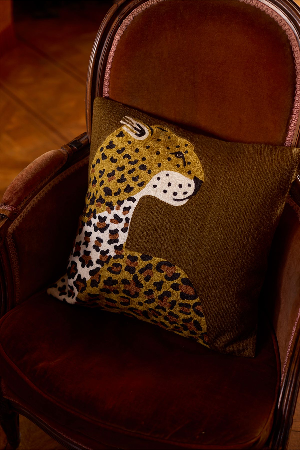 Cushion Cover 45 - Leopard - Saffron