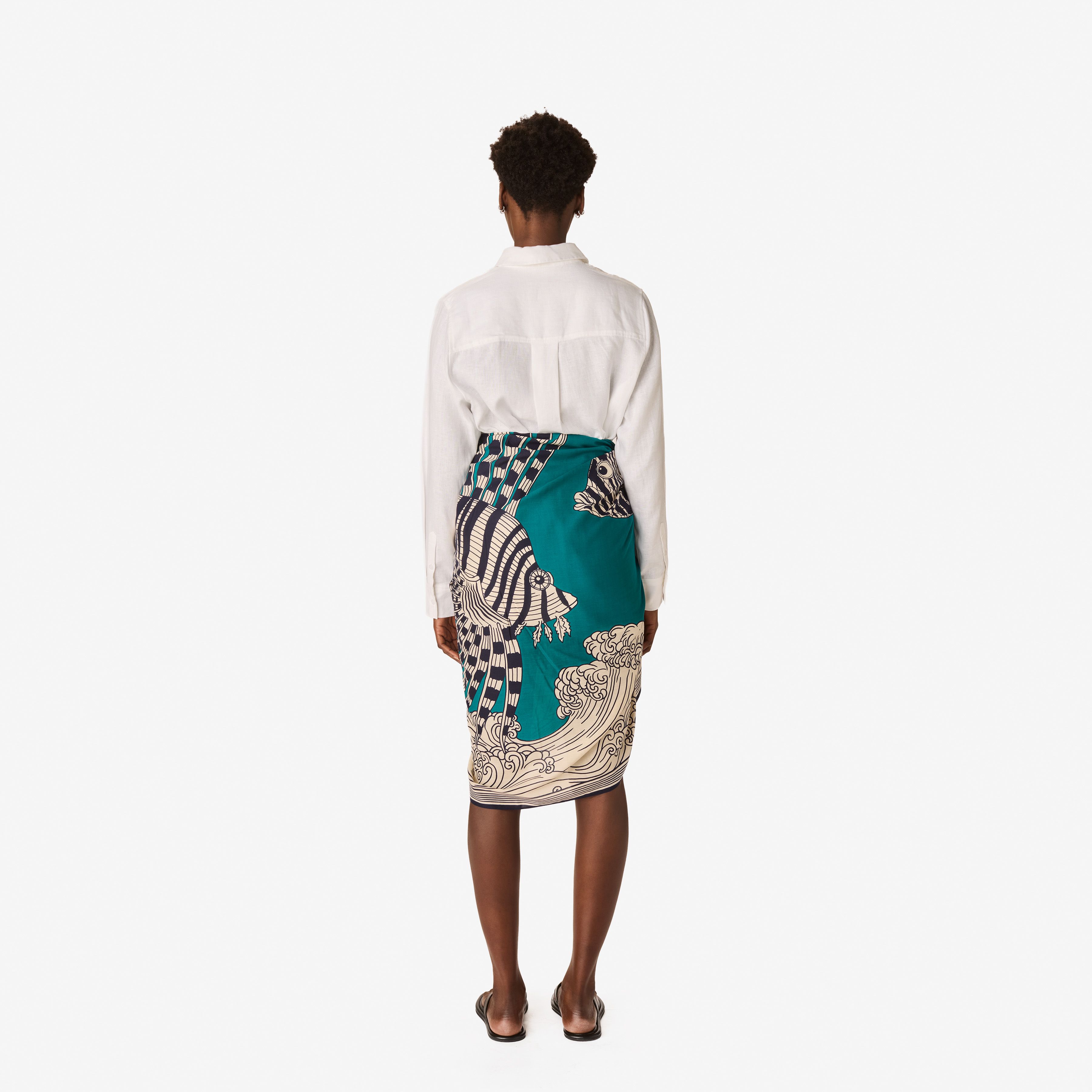 Scarf 100 - Vague - Turquoise