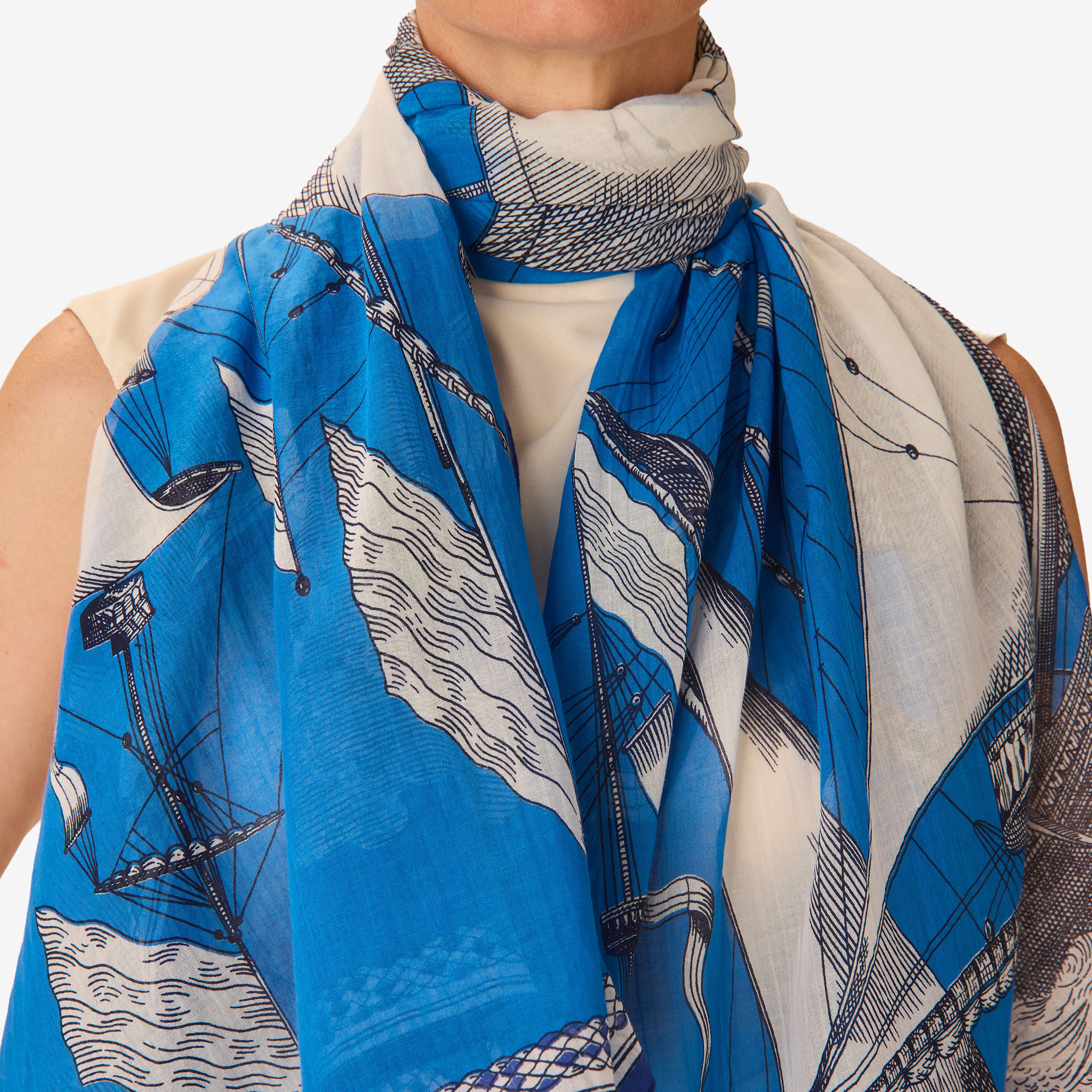 Scarf 100 - Des Rives et des Reves - Blue