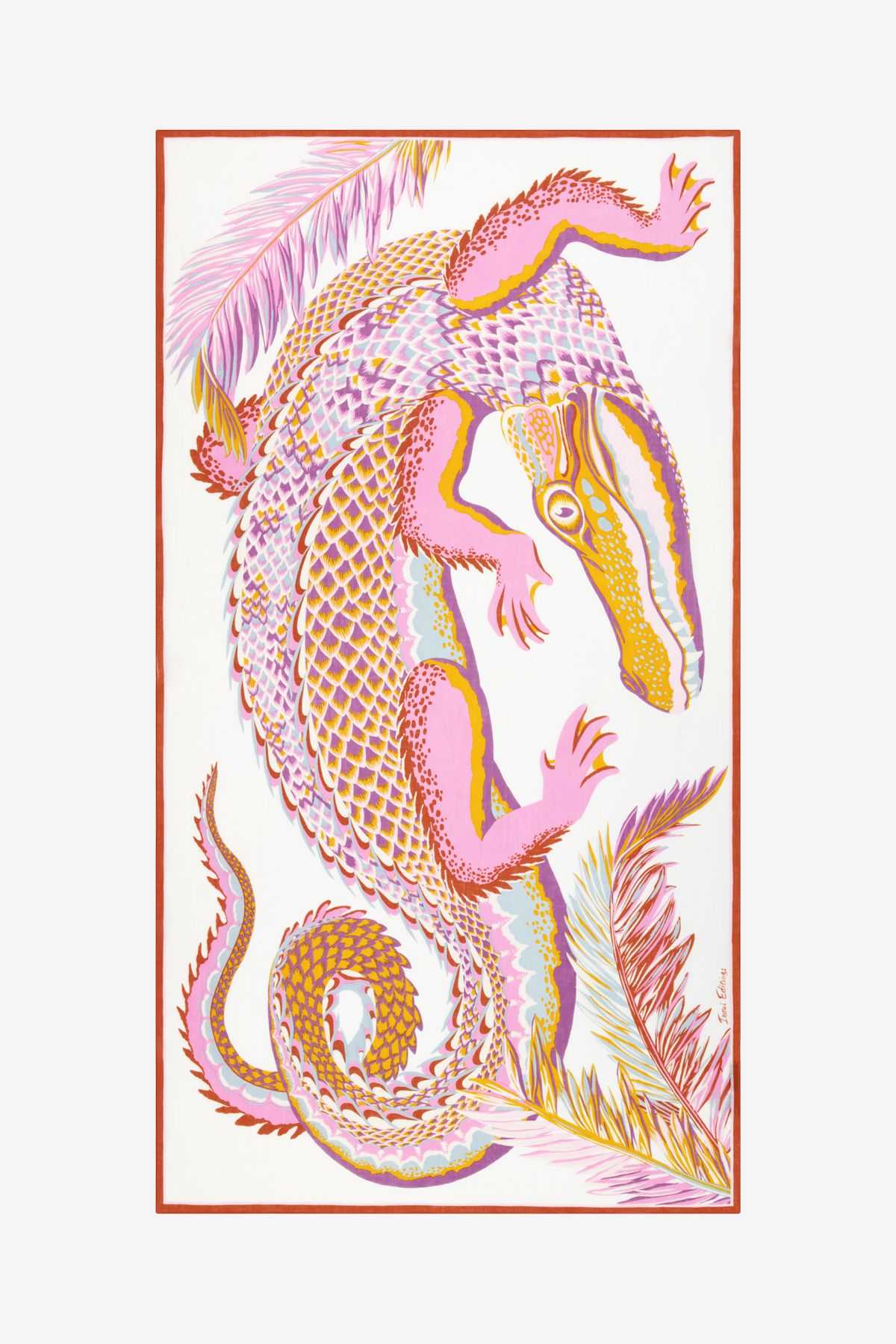 Scarf 100 - Croco - White
