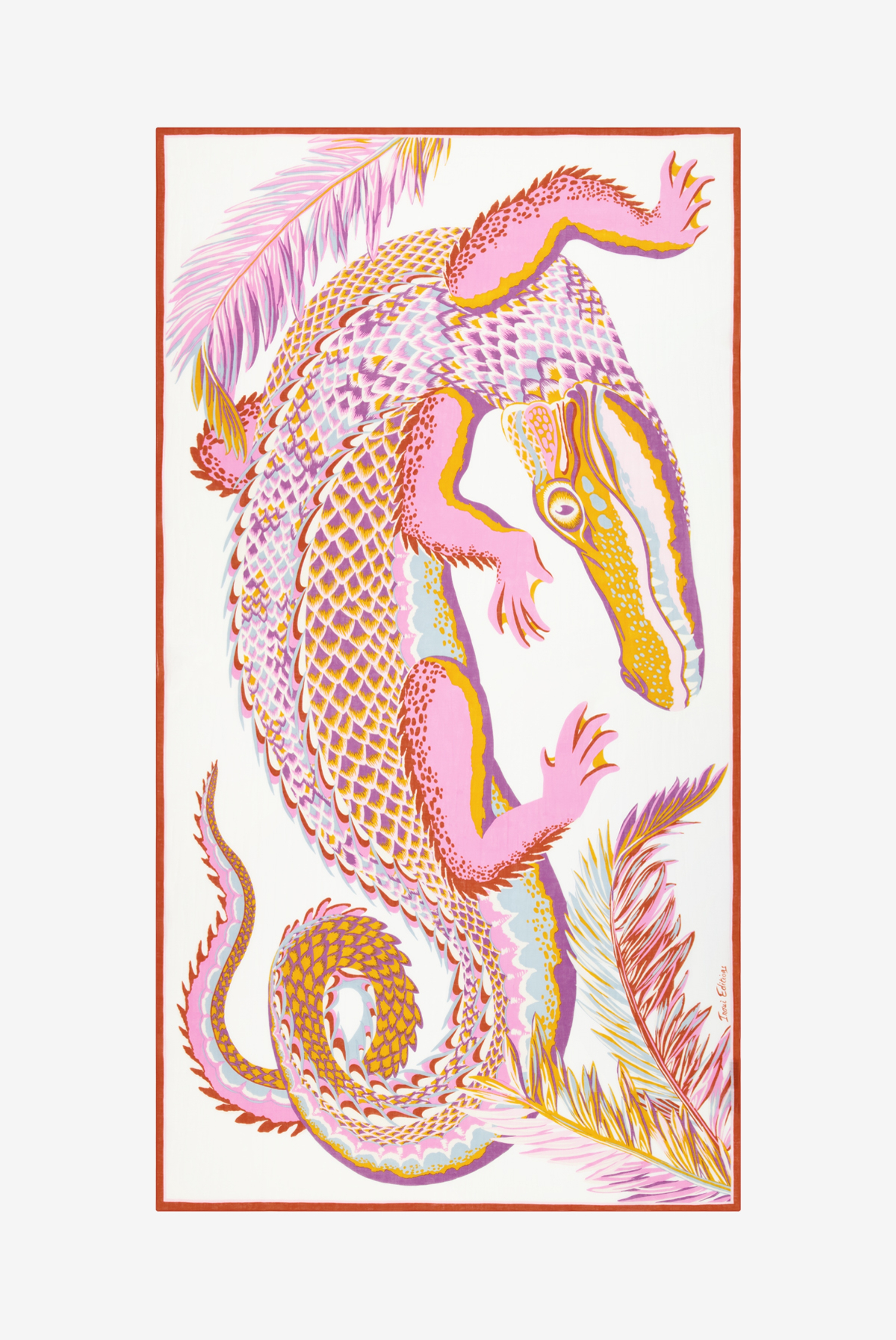 Scarf 100 - Croco - White
