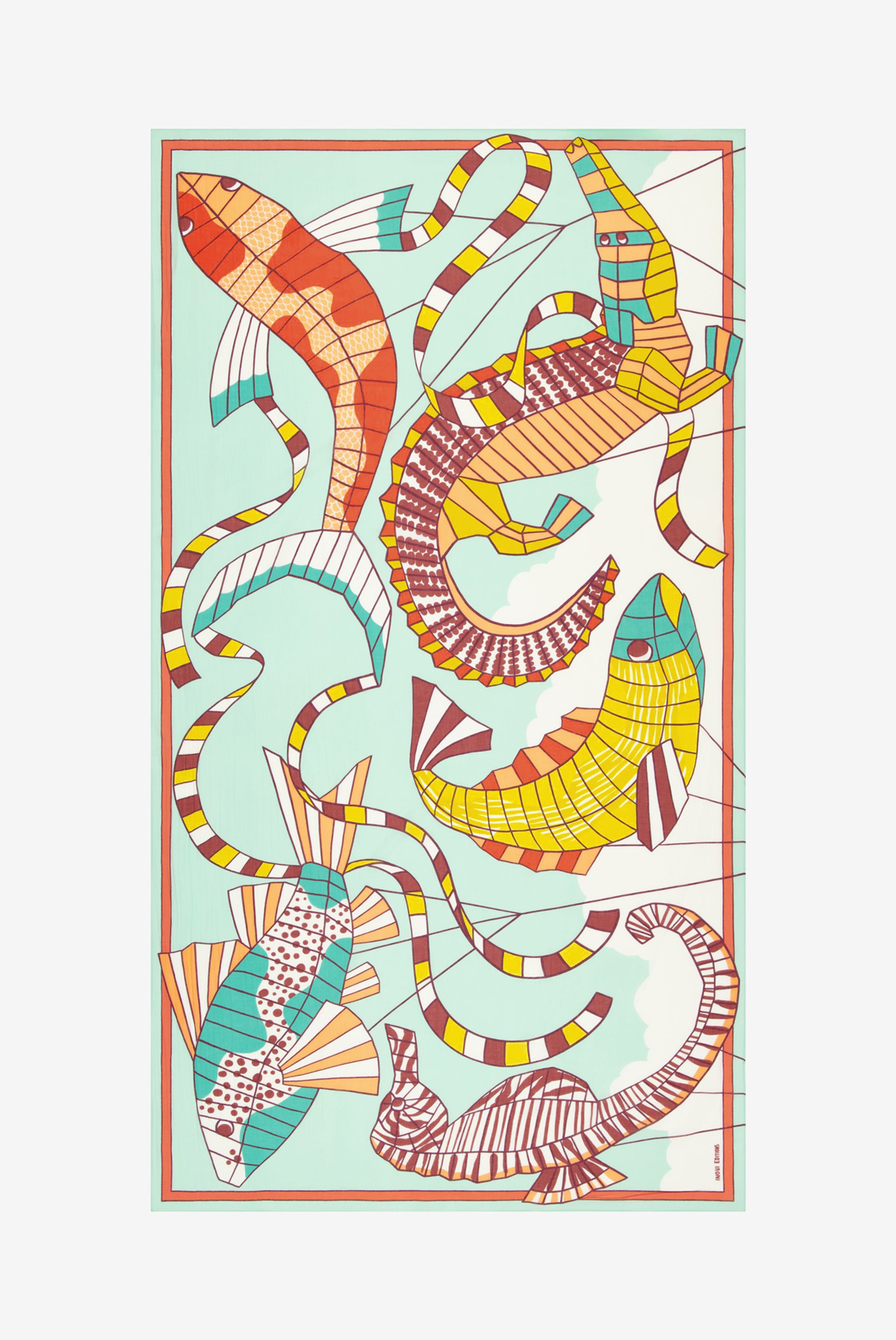Scarf 100 - Cerfs Volants - Turquoise