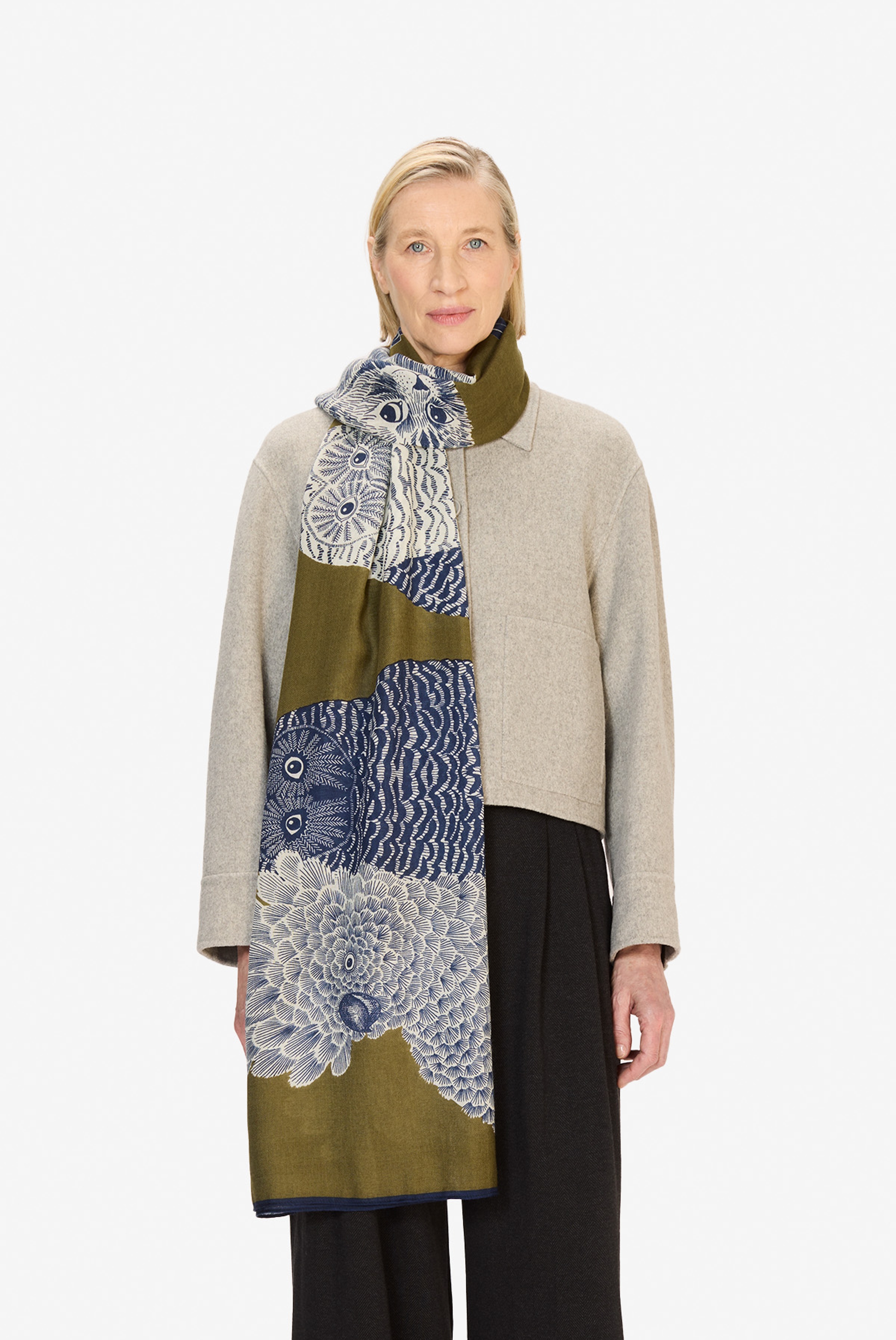 Scarf 80 - Chouette - Khaki