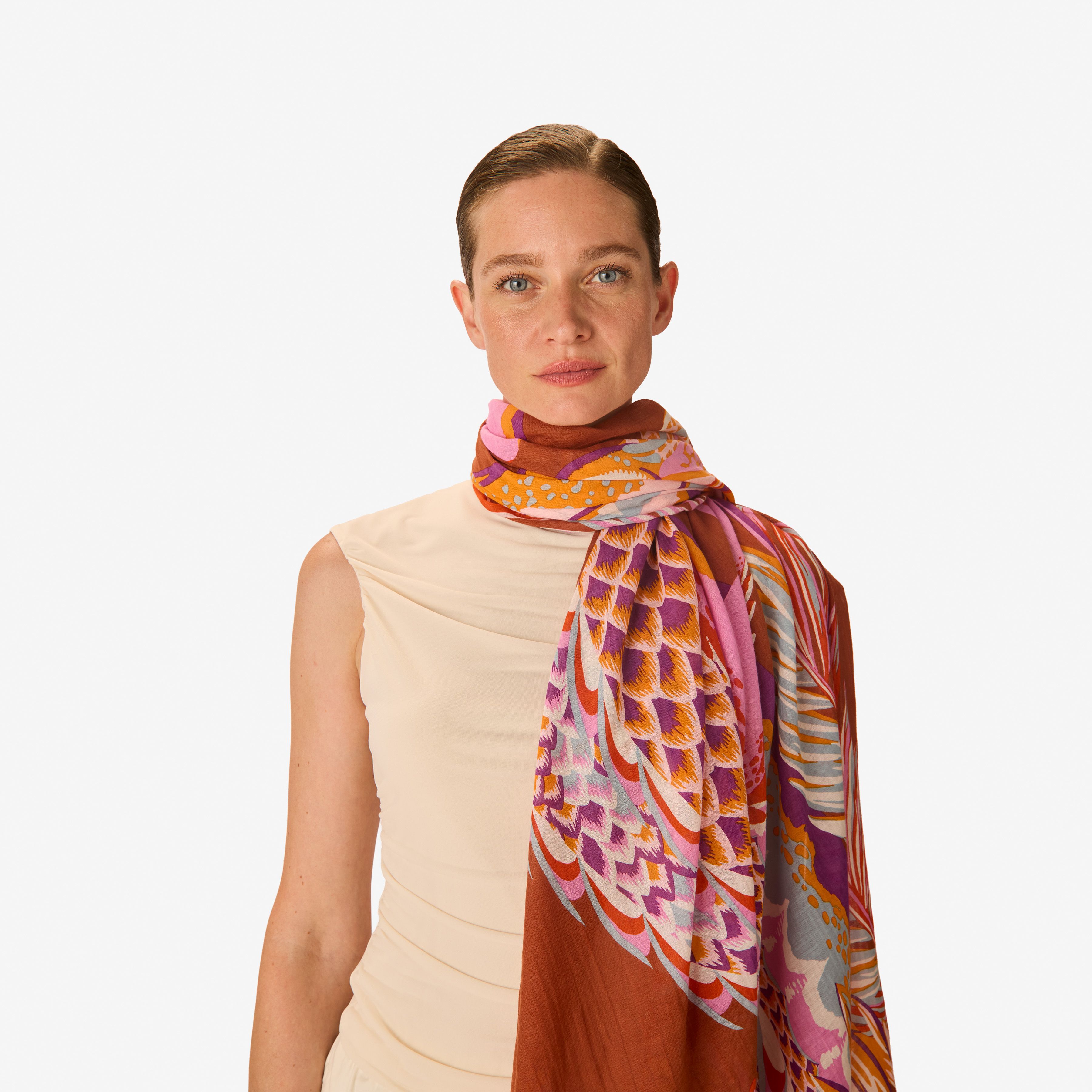Scarf 100 - Croco - Caramel