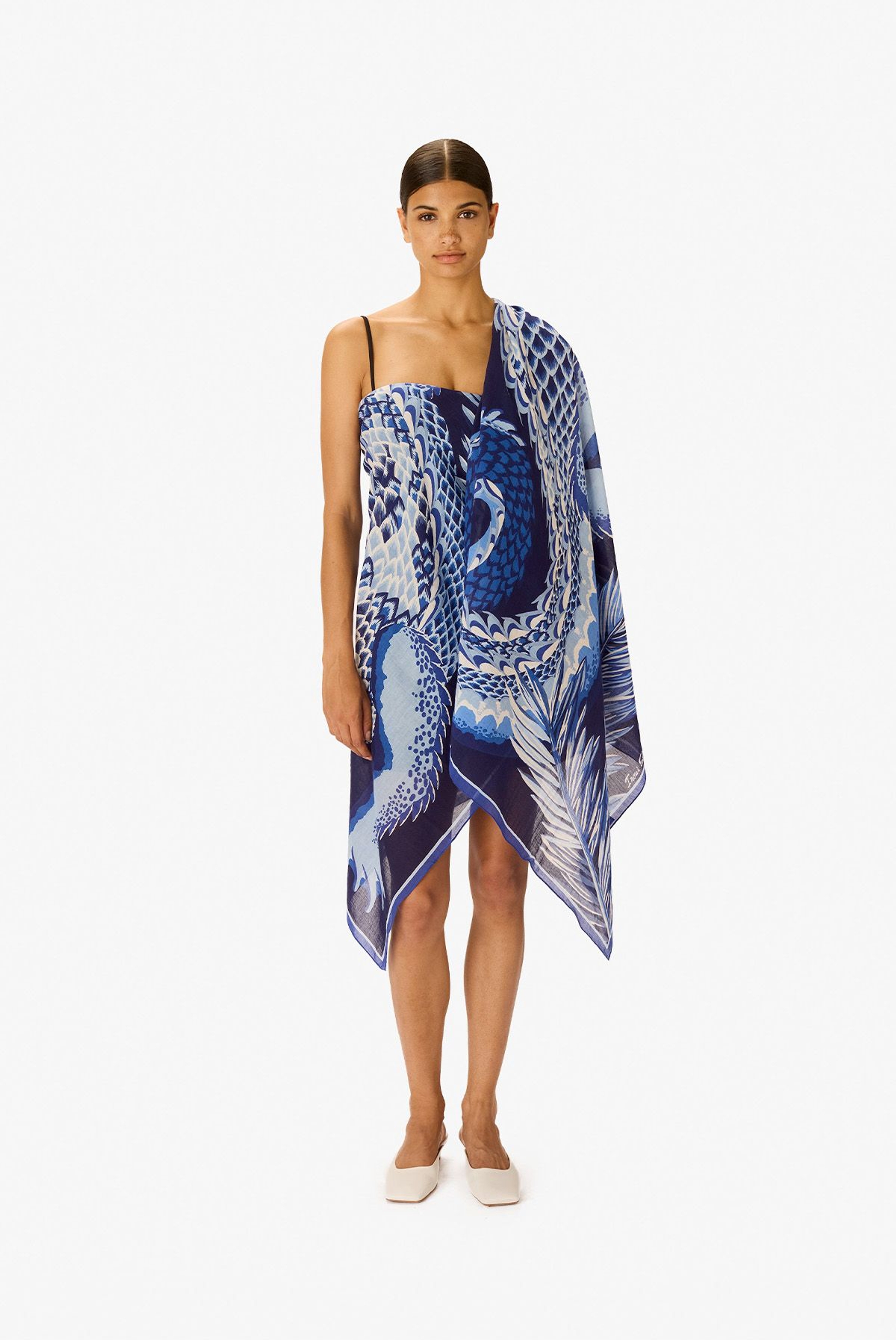 Scarf 100 - Croco - Navy