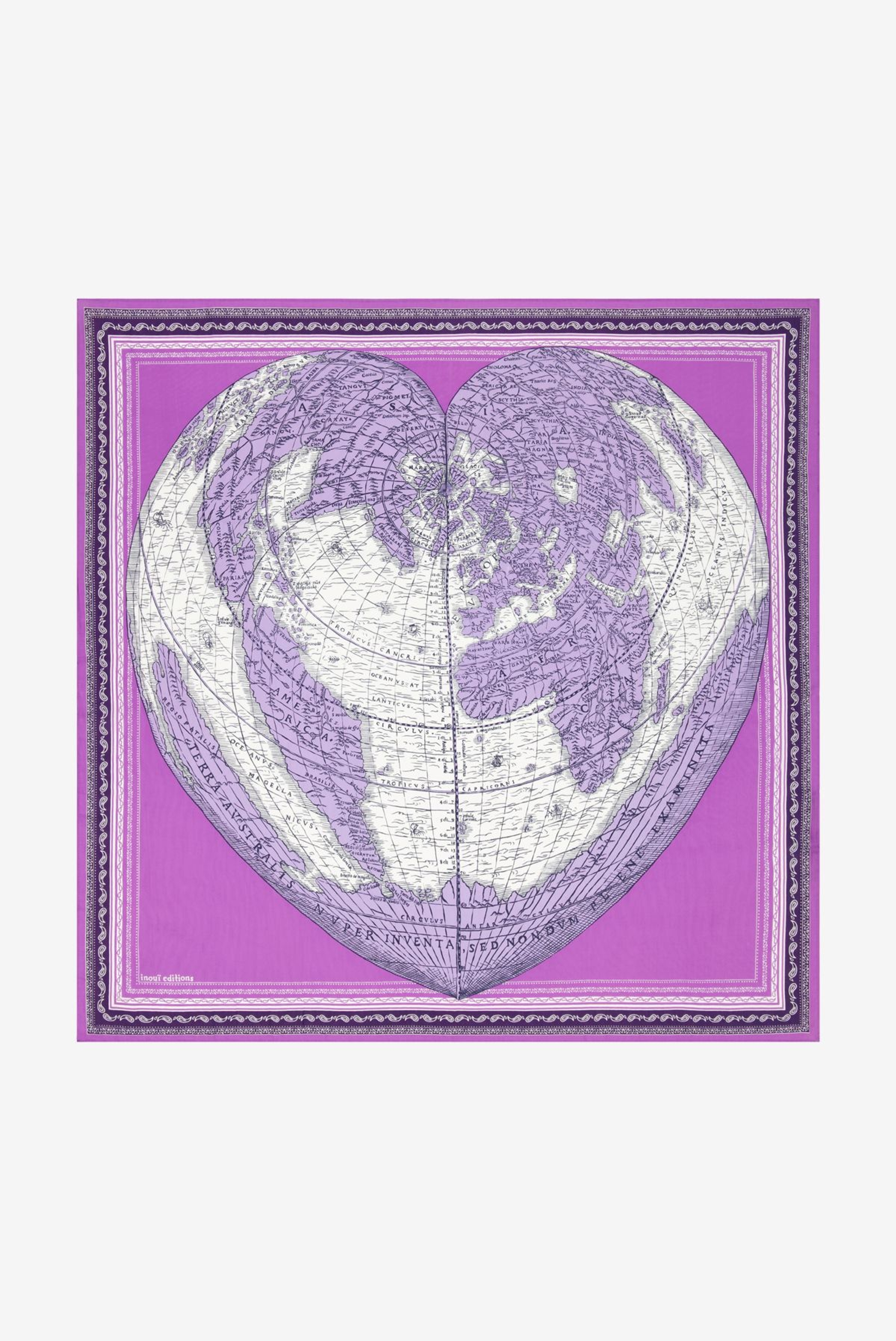 Square 100 - Mappemonde - Purple