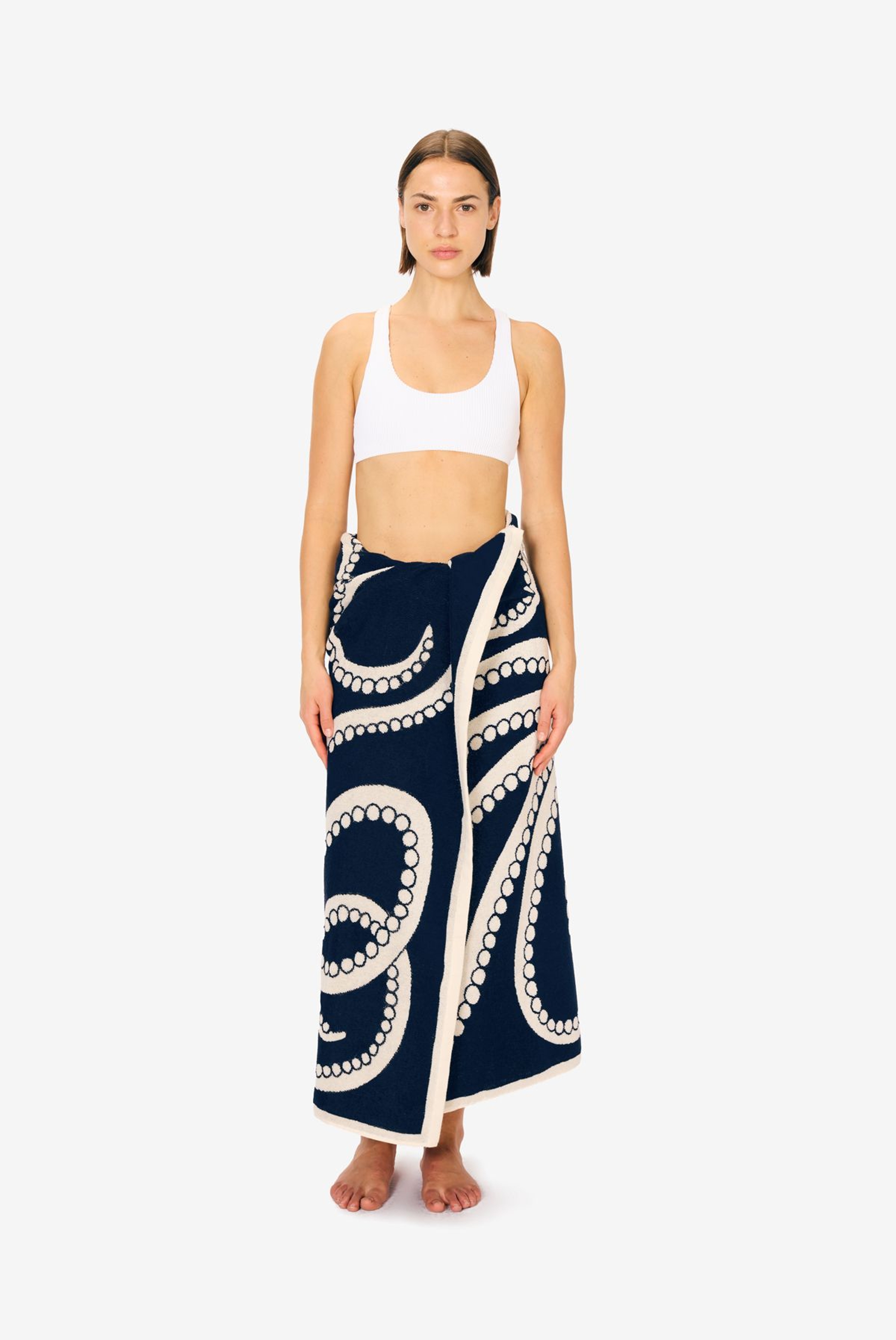 Beach Towel 100 - Octopus - Bleu