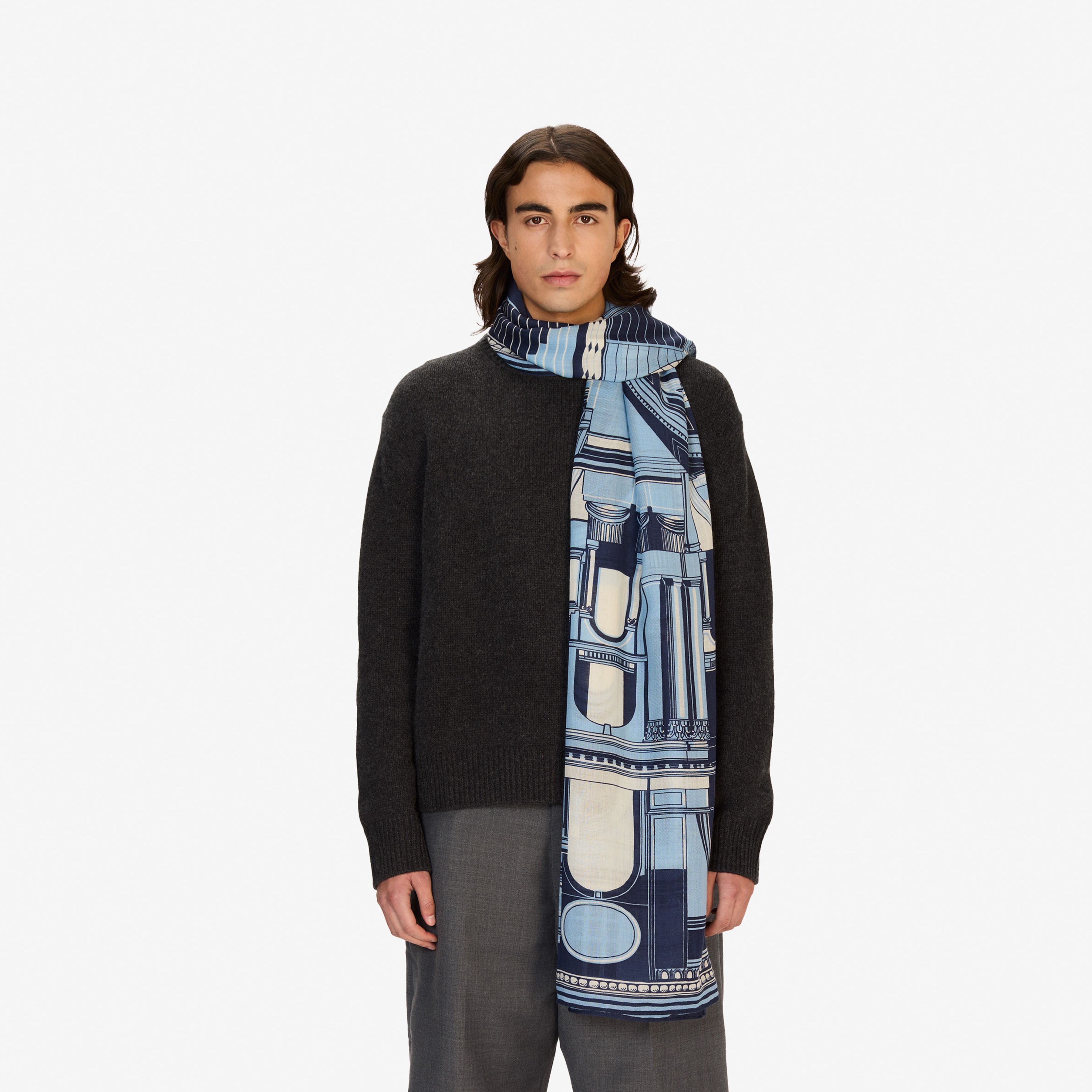 Scarf 100 - Architecture - Blue